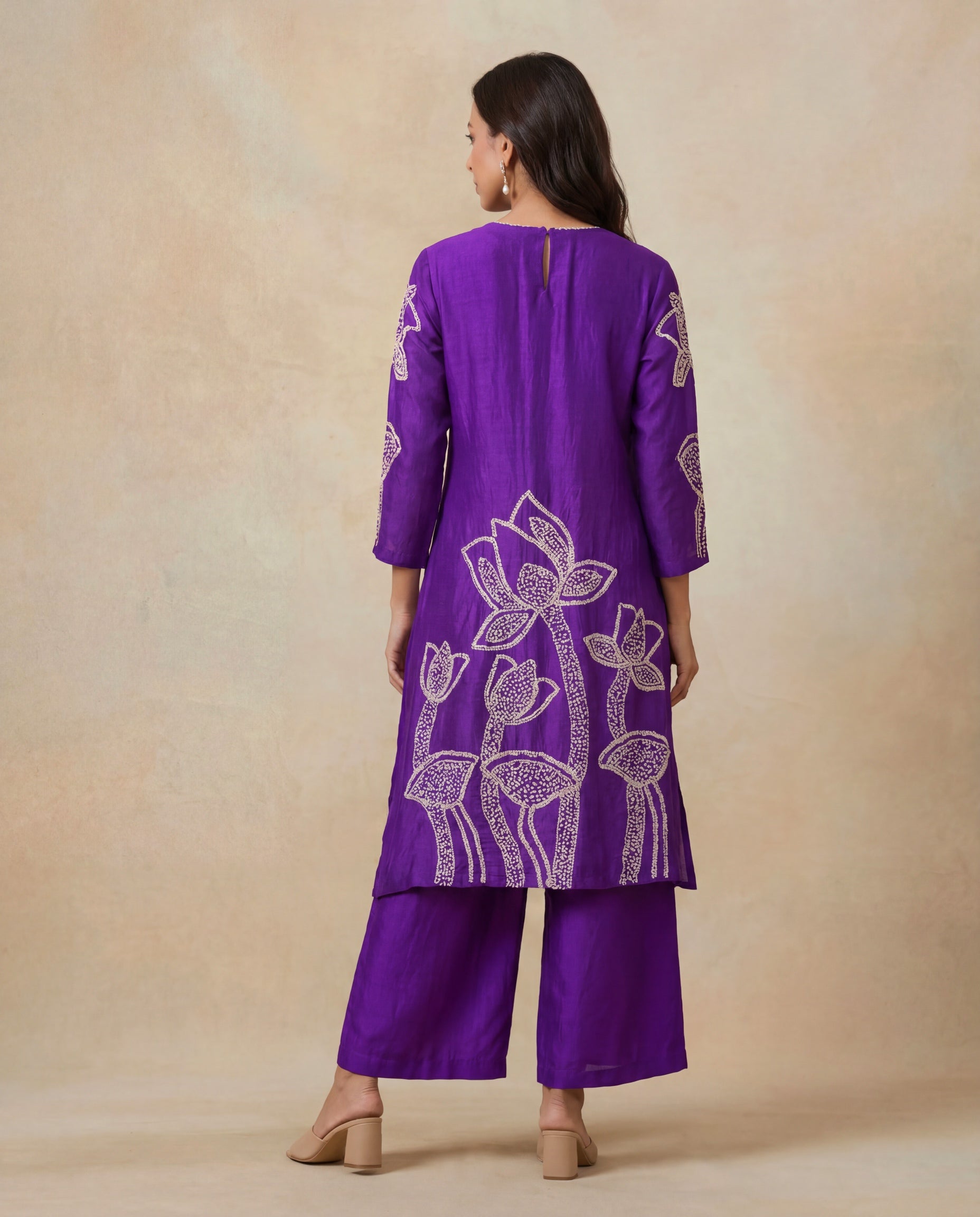 Royal Purple Soft Silk Co-Ord Set