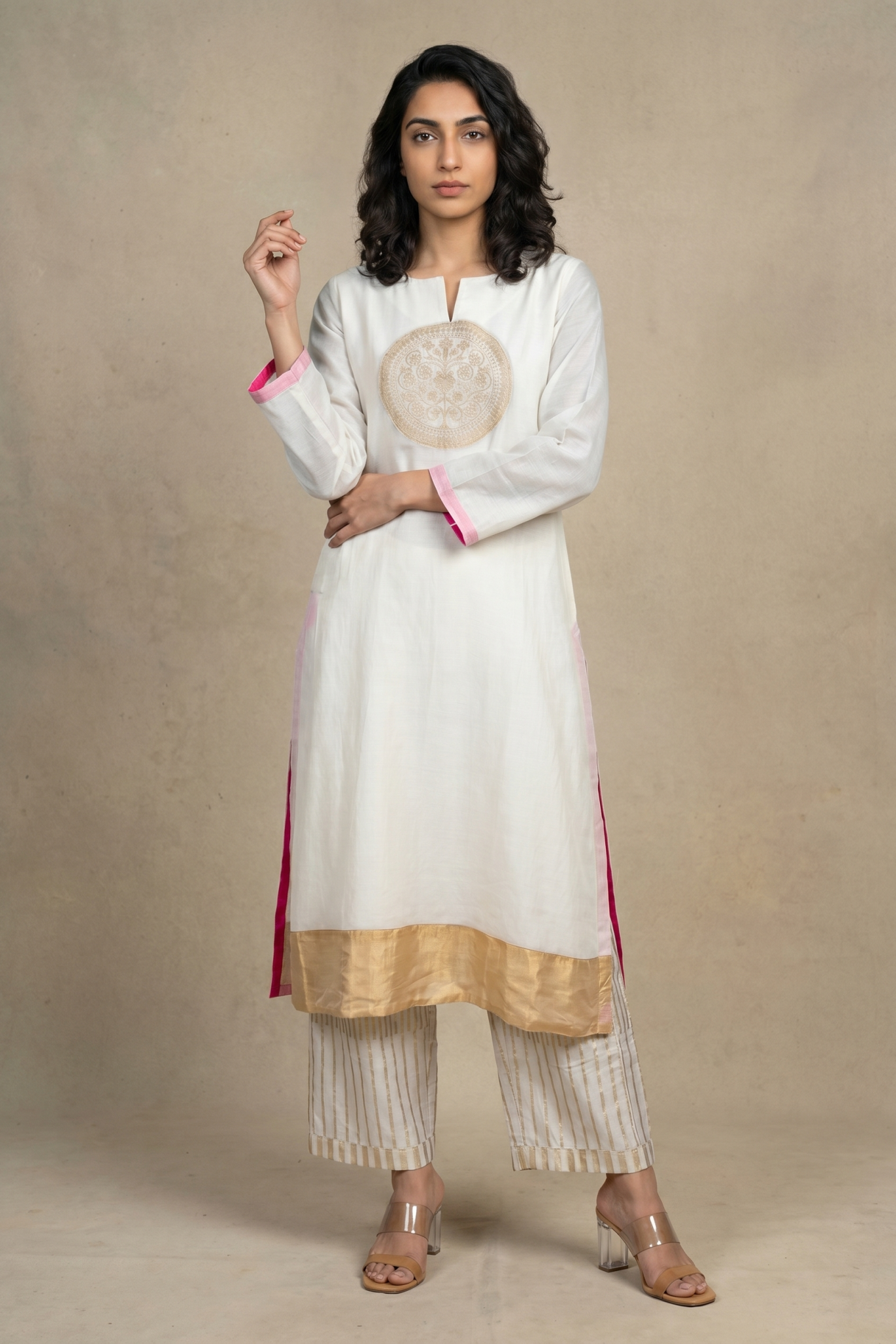 Ivory Cotton Kurta Set