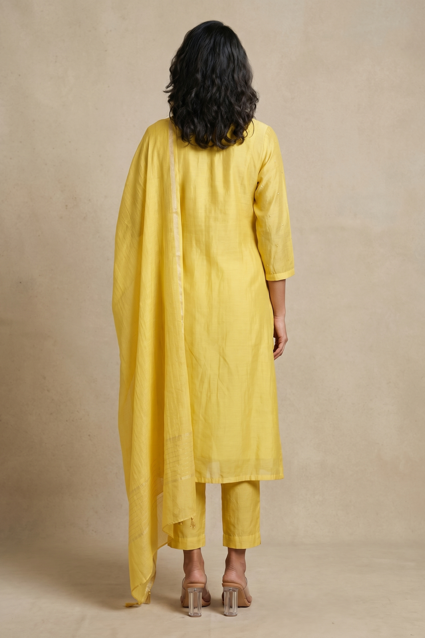Sunshine Yellow Cotton Suit Set