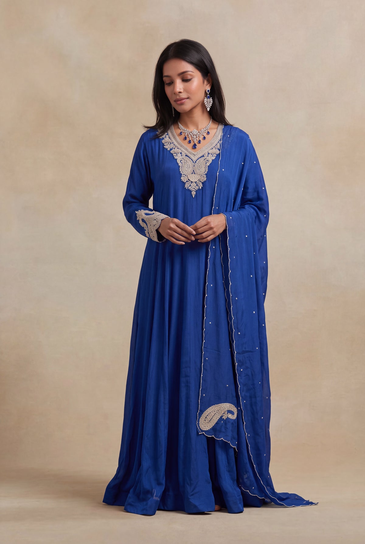 Royal Blue Georgette Anarkali