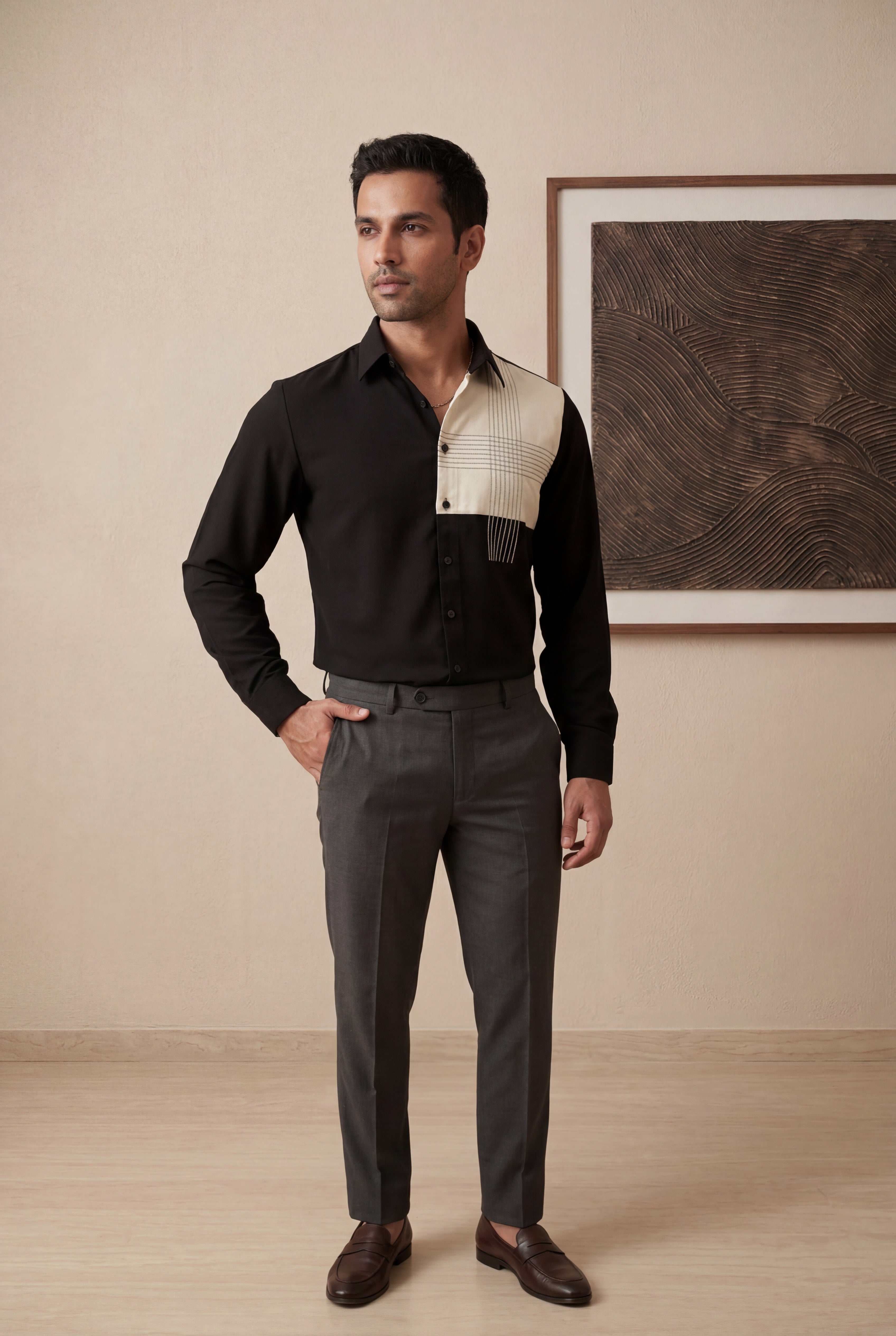 Black Bomario Full Sleeve Shirt