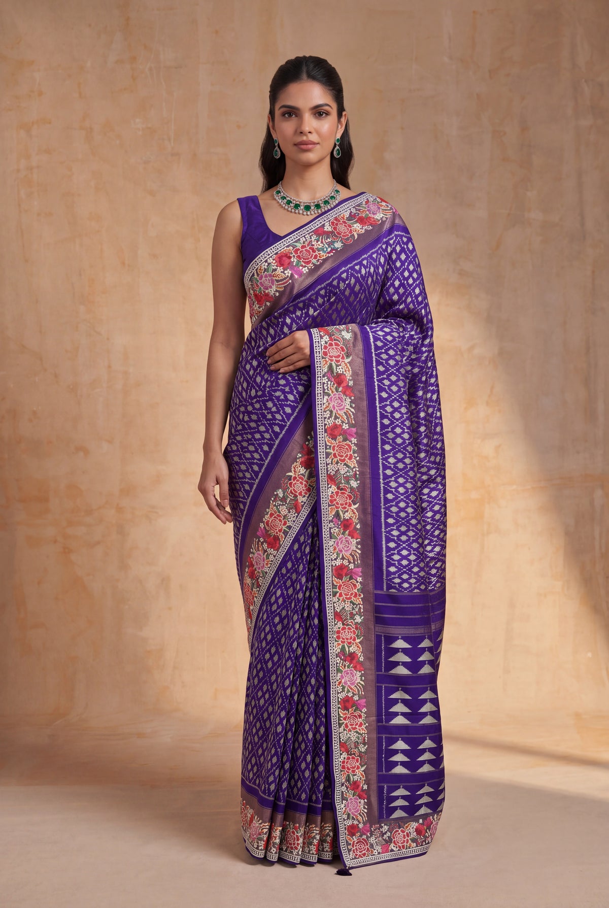 Purple Patola Silk Saree