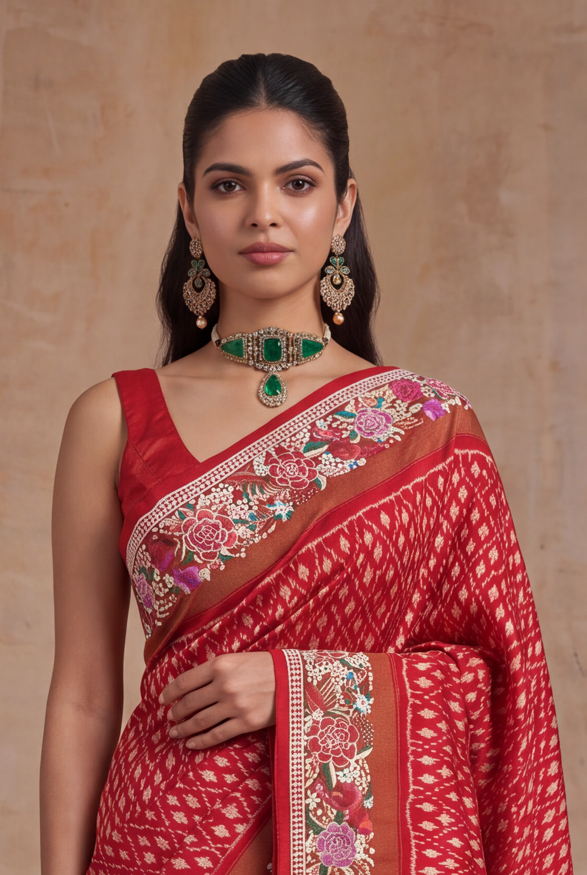 Red Patola Silk Saree