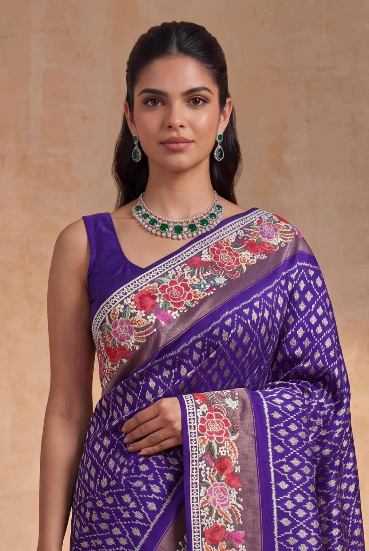 Purple Patola Silk Saree
