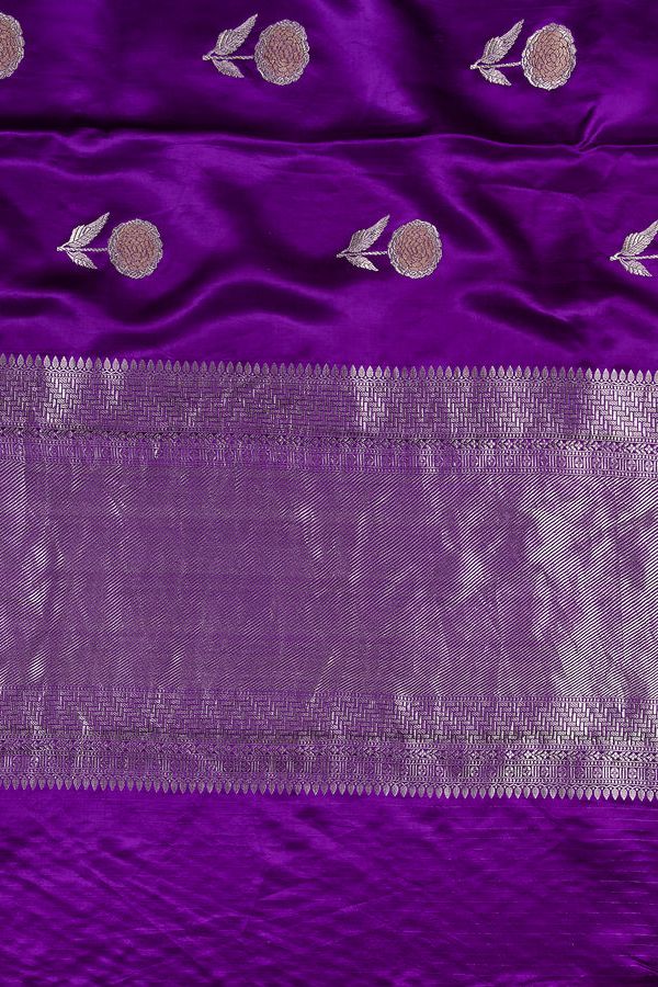 Purple Banarasi Silk Saree - Mokshaa