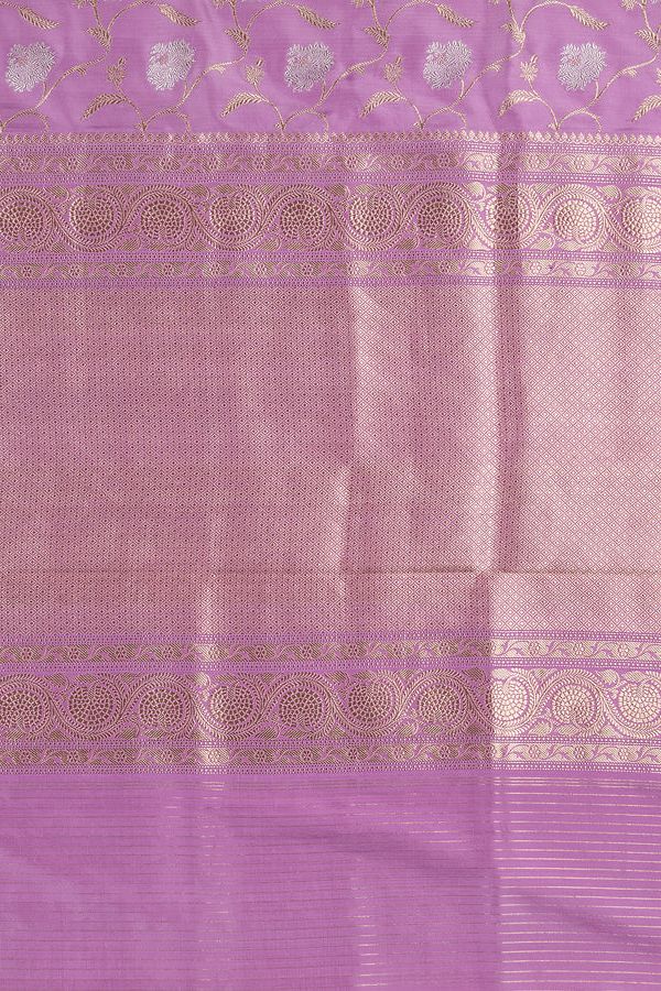 Lavender Banarasi Silk Saree - Mokshaa