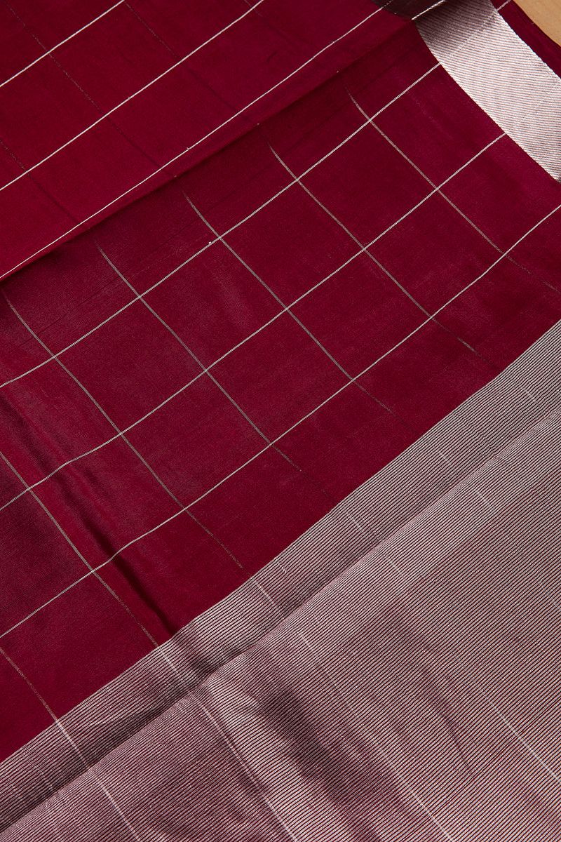 Maroon Banarasi Saree - Mokshaa