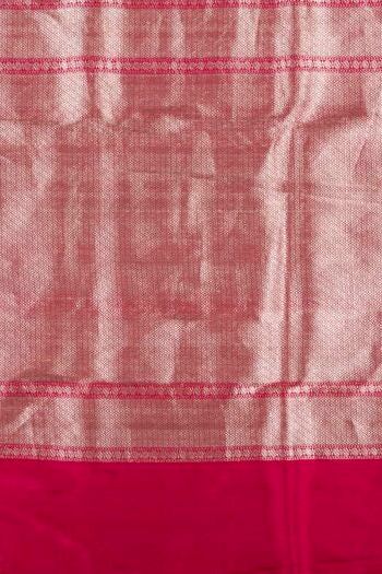 DARK PINK BANARASI SILK SAREE - Mokshaa