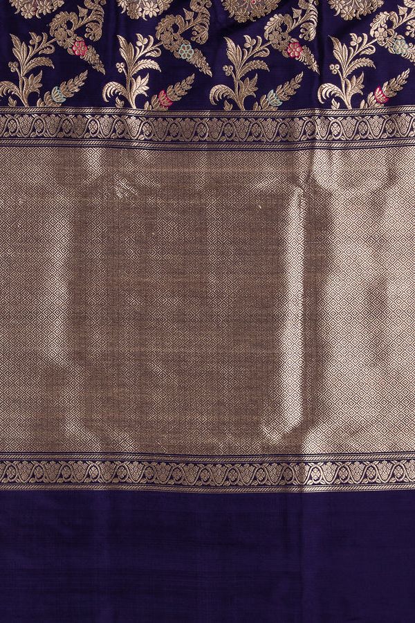 Blue Banarasi Silk Saree - Mokshaa