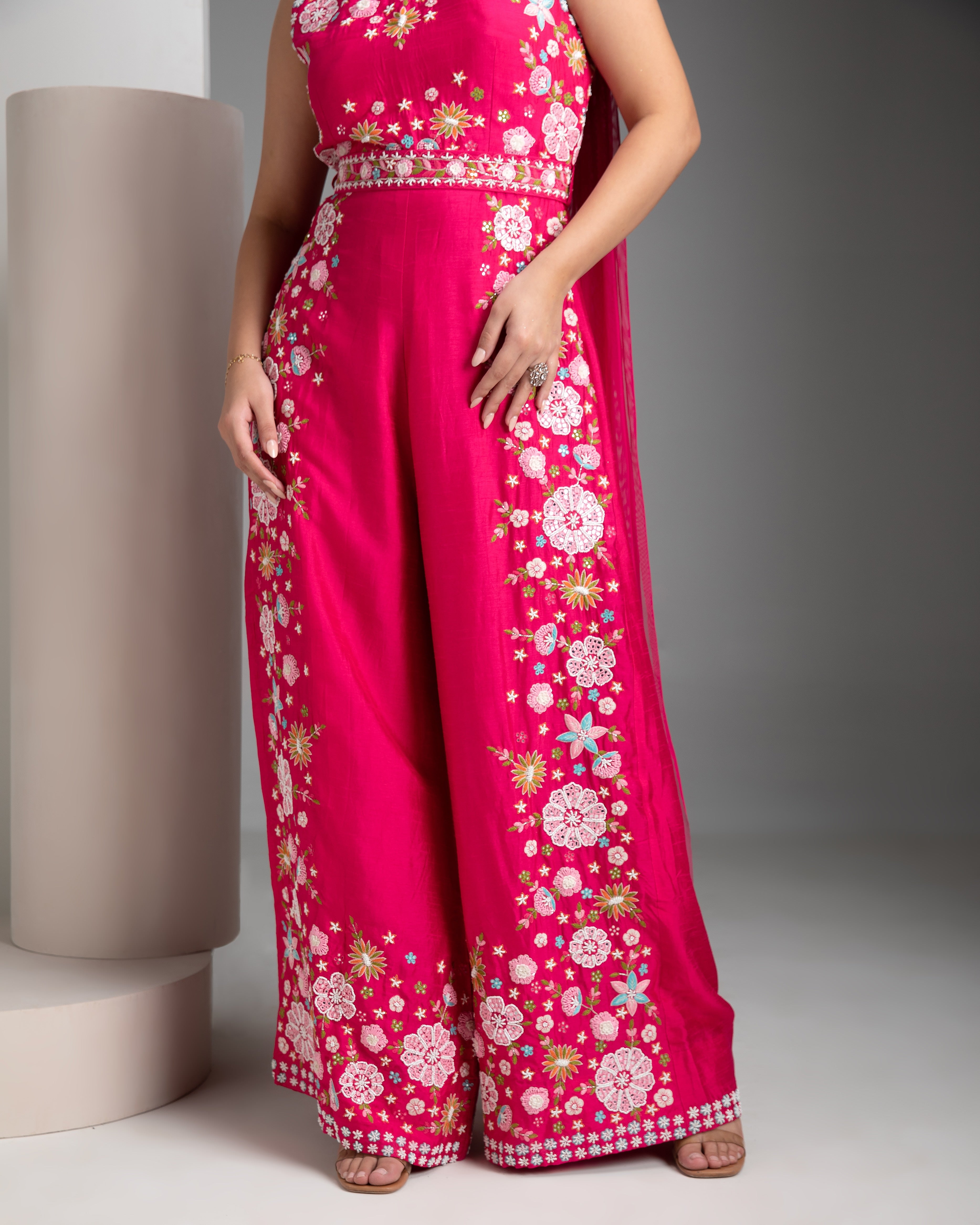 Hot Pink Jumpsuit - Mokshaa