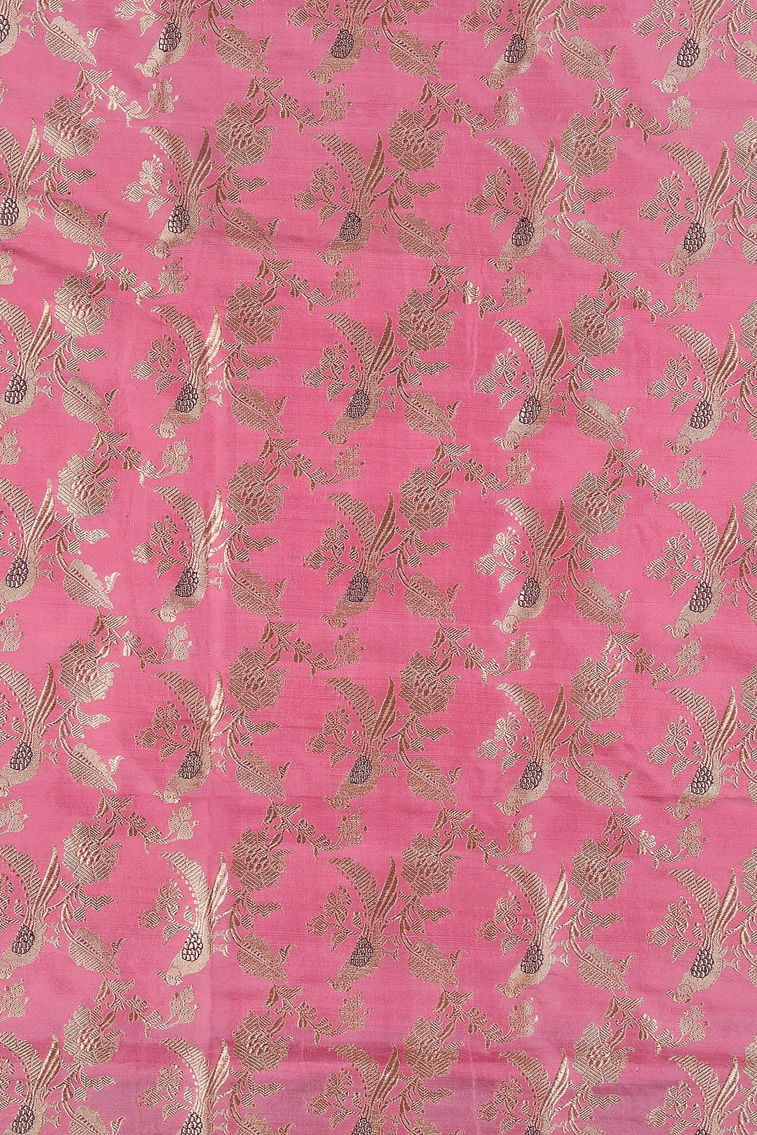 Pink Banarasi Silk Saree - Mokshaa