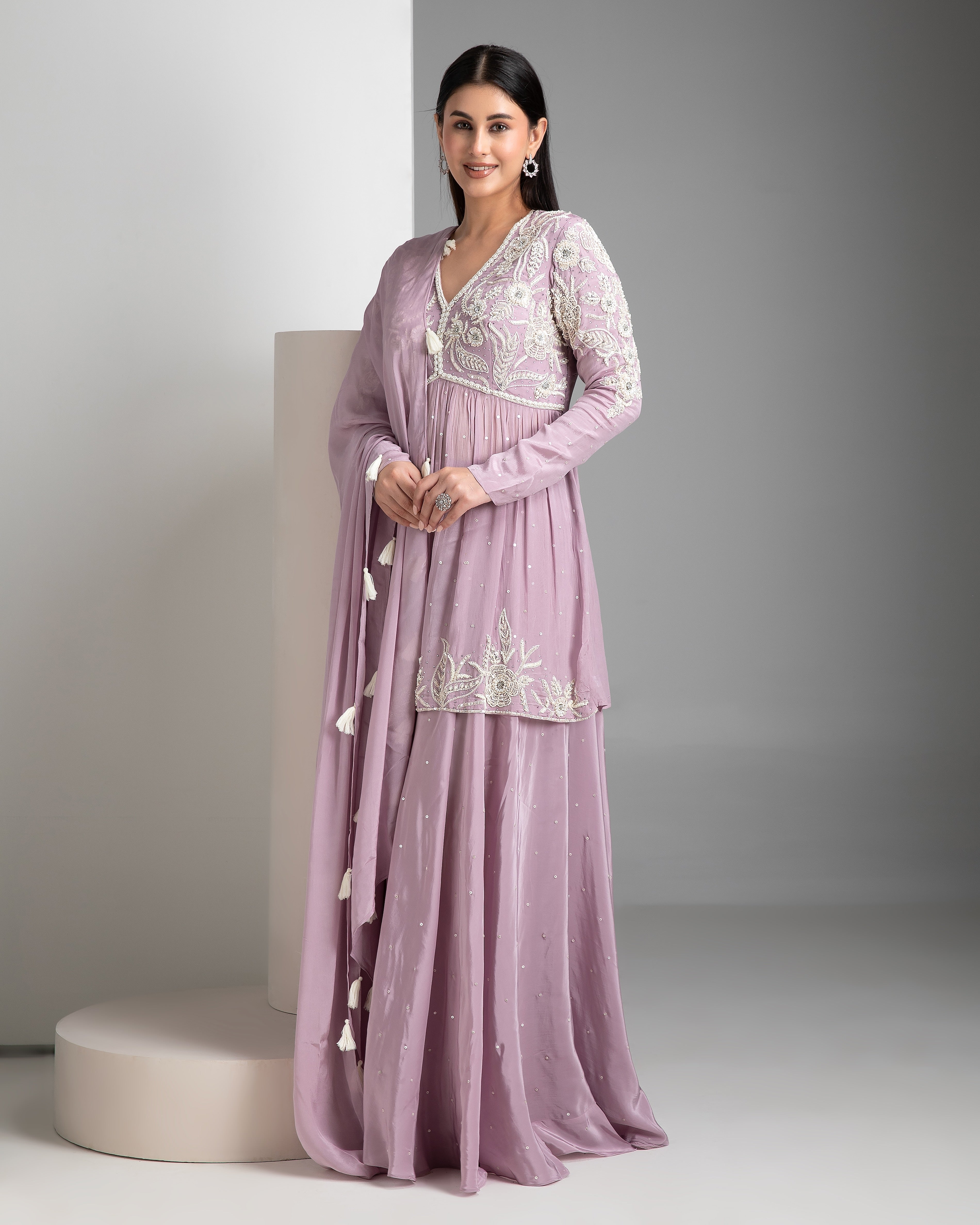 Lavender Palazzo set - Mokshaa