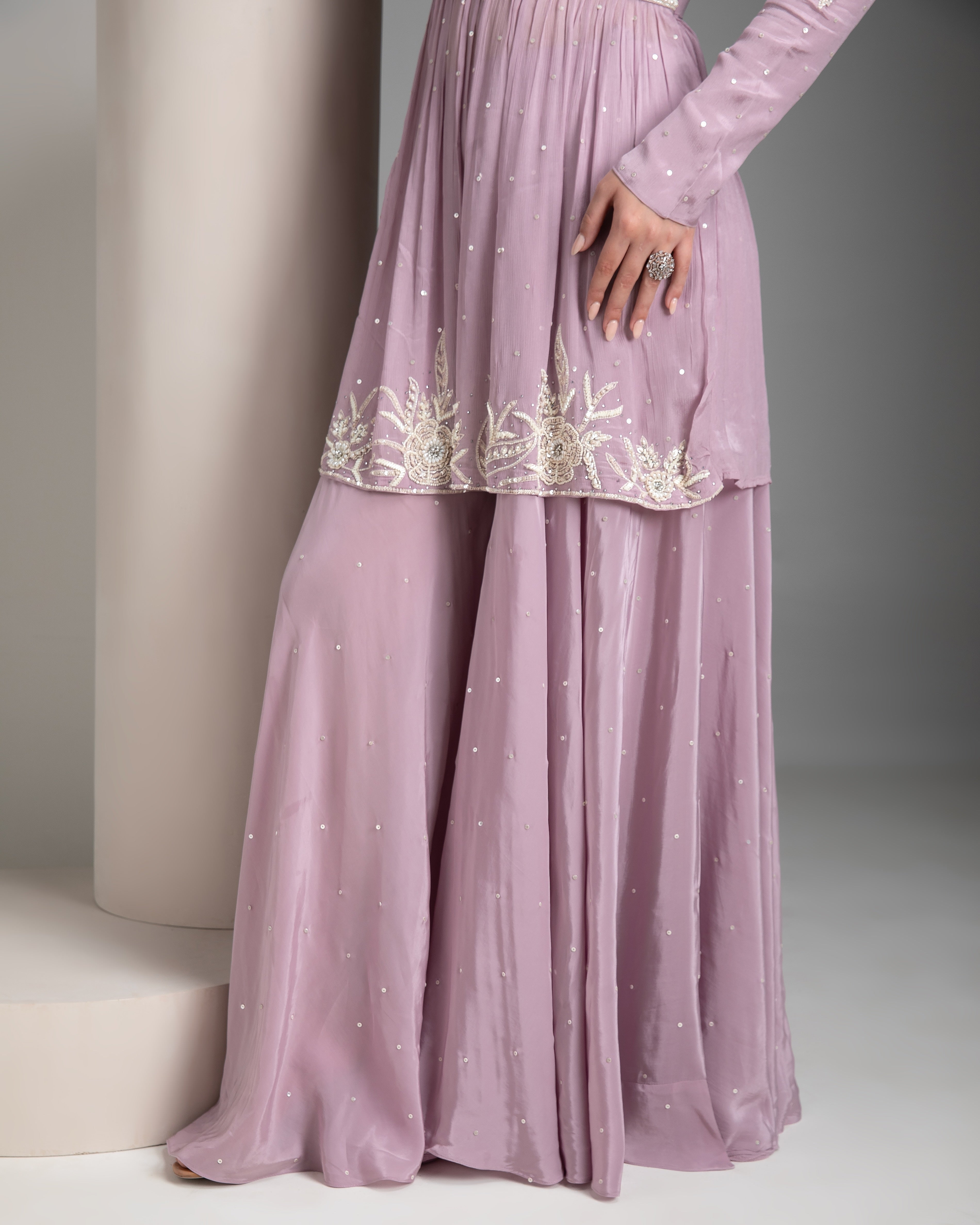 Lavender Palazzo set - Mokshaa