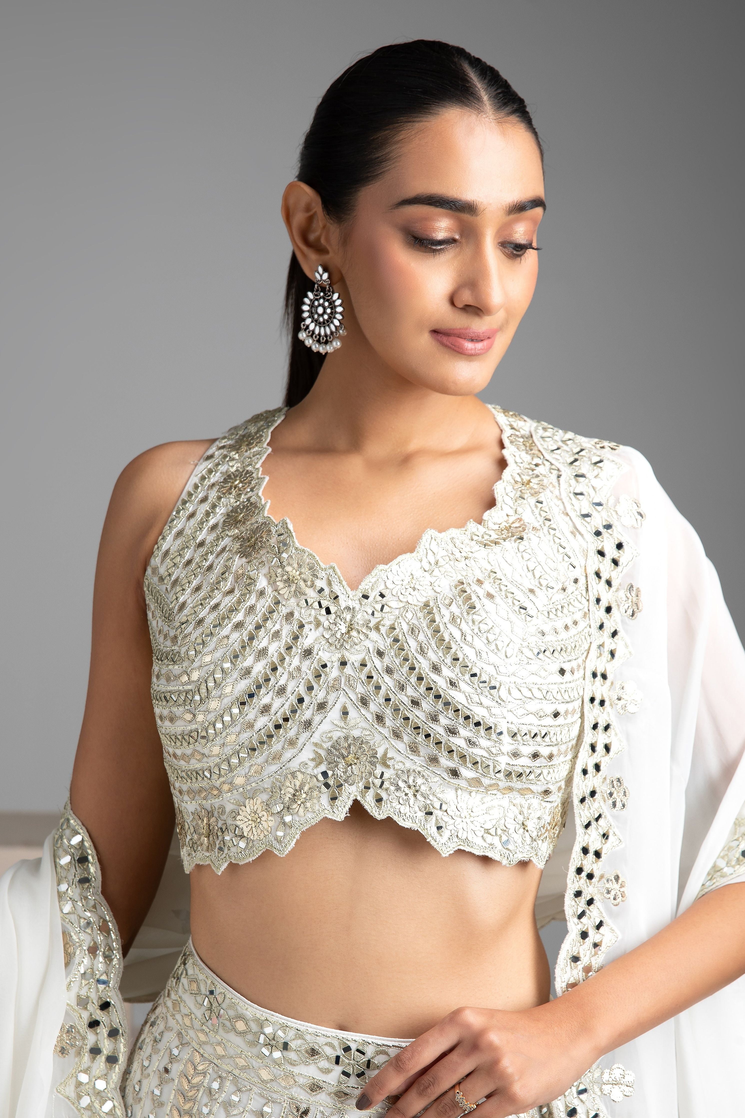 White Lehenga Set - Mokshaa