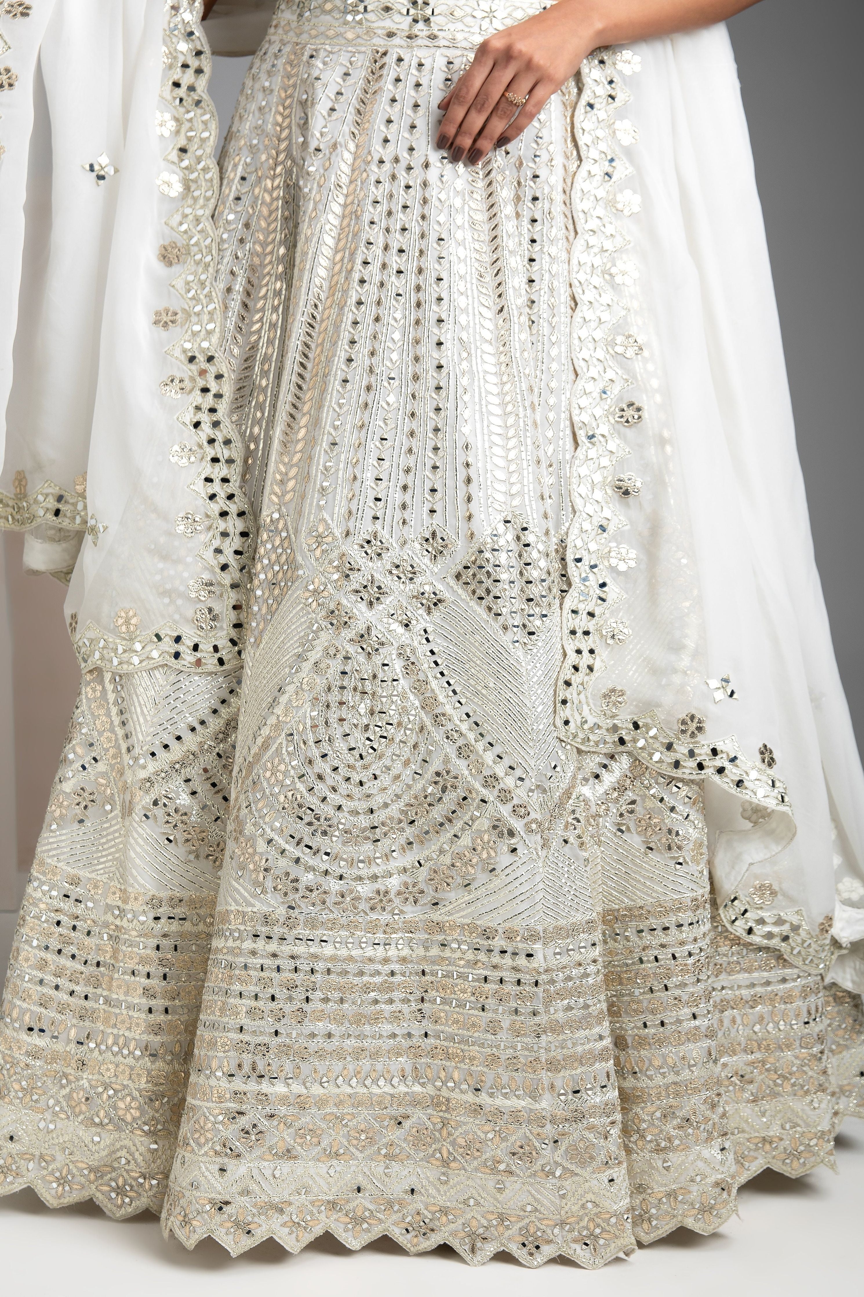 White Lehenga Set - Mokshaa