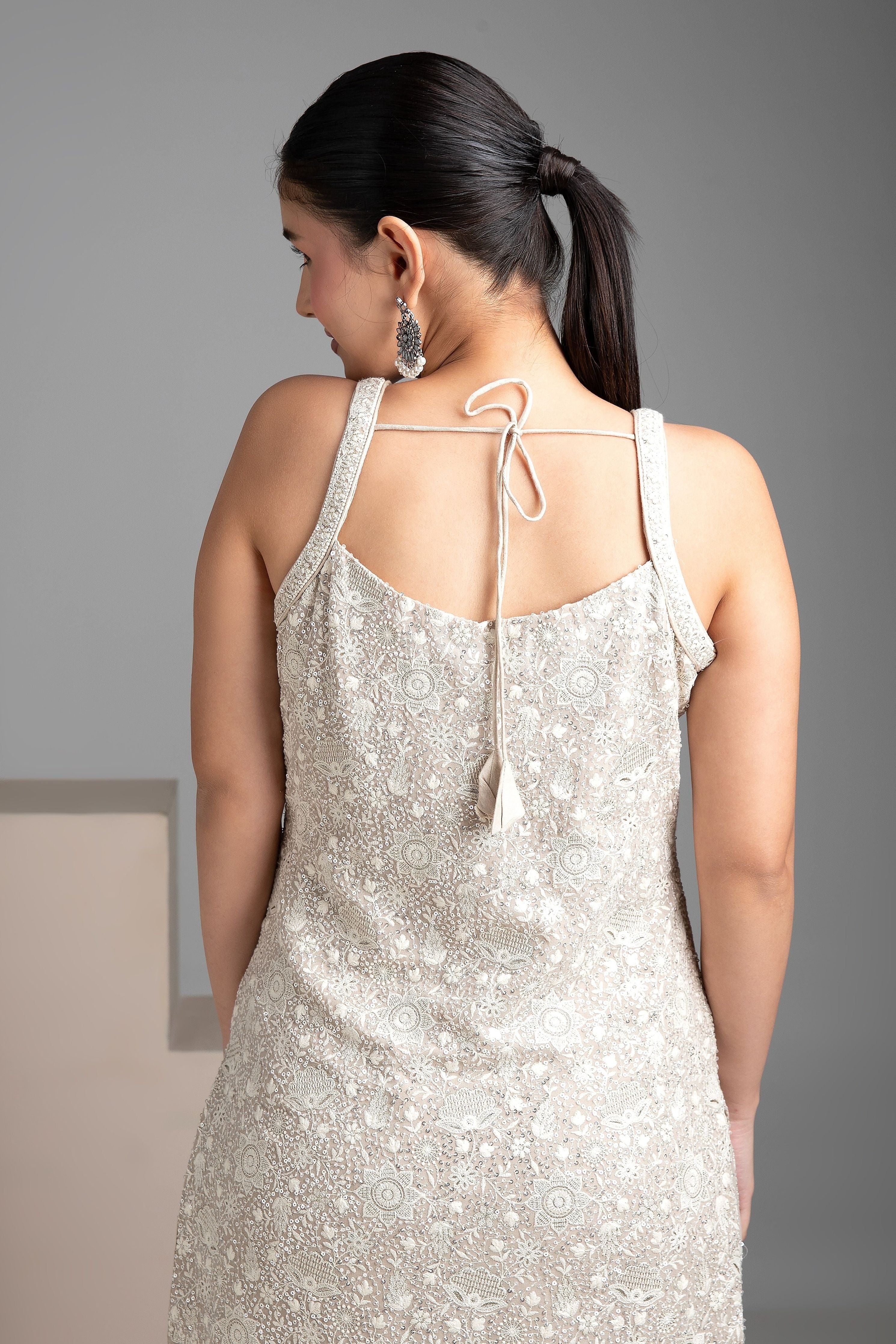 Beige Sharara Set - Mokshaa