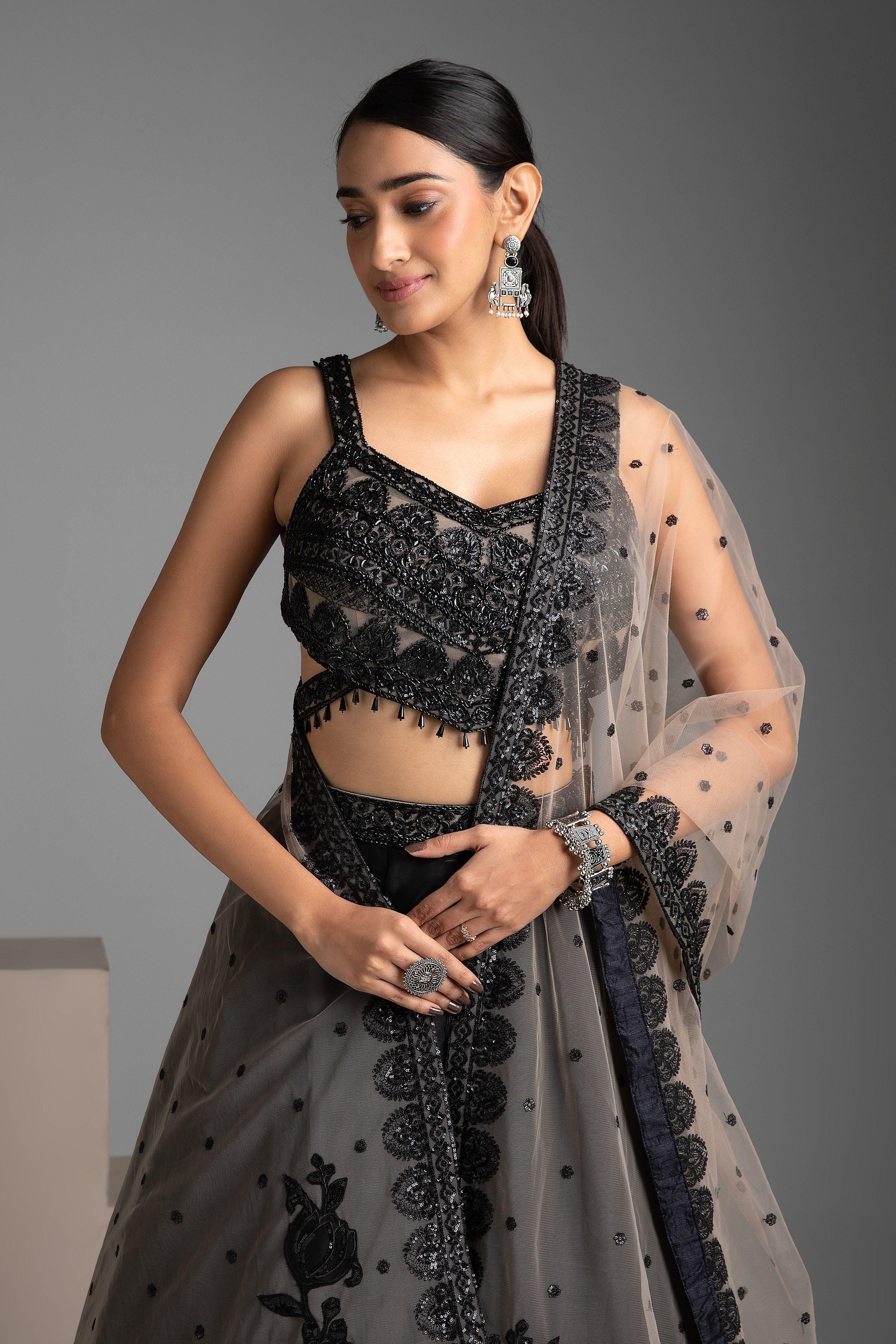 Black Lehenga Set - Mokshaa