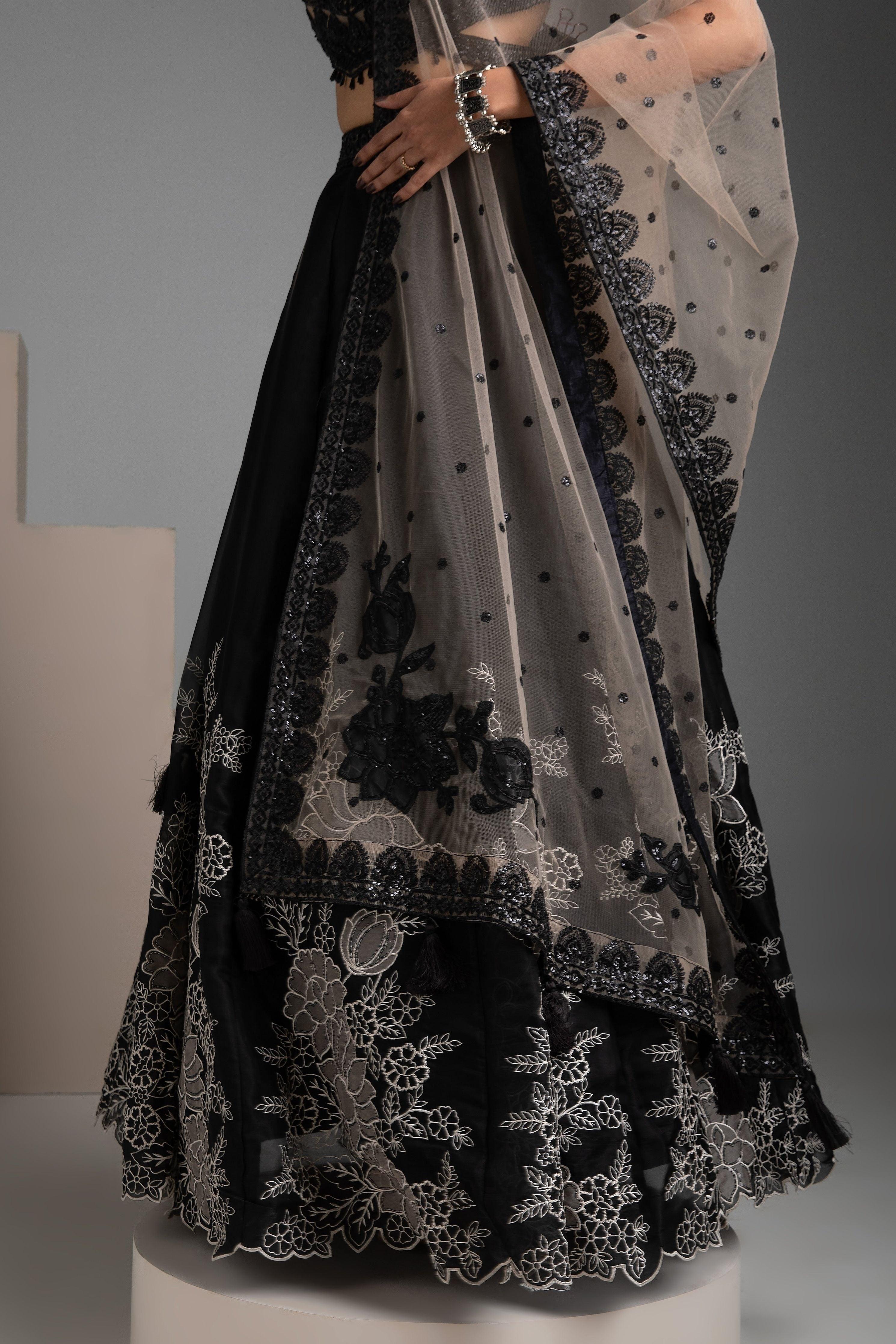 Black Lehenga Set - Mokshaa