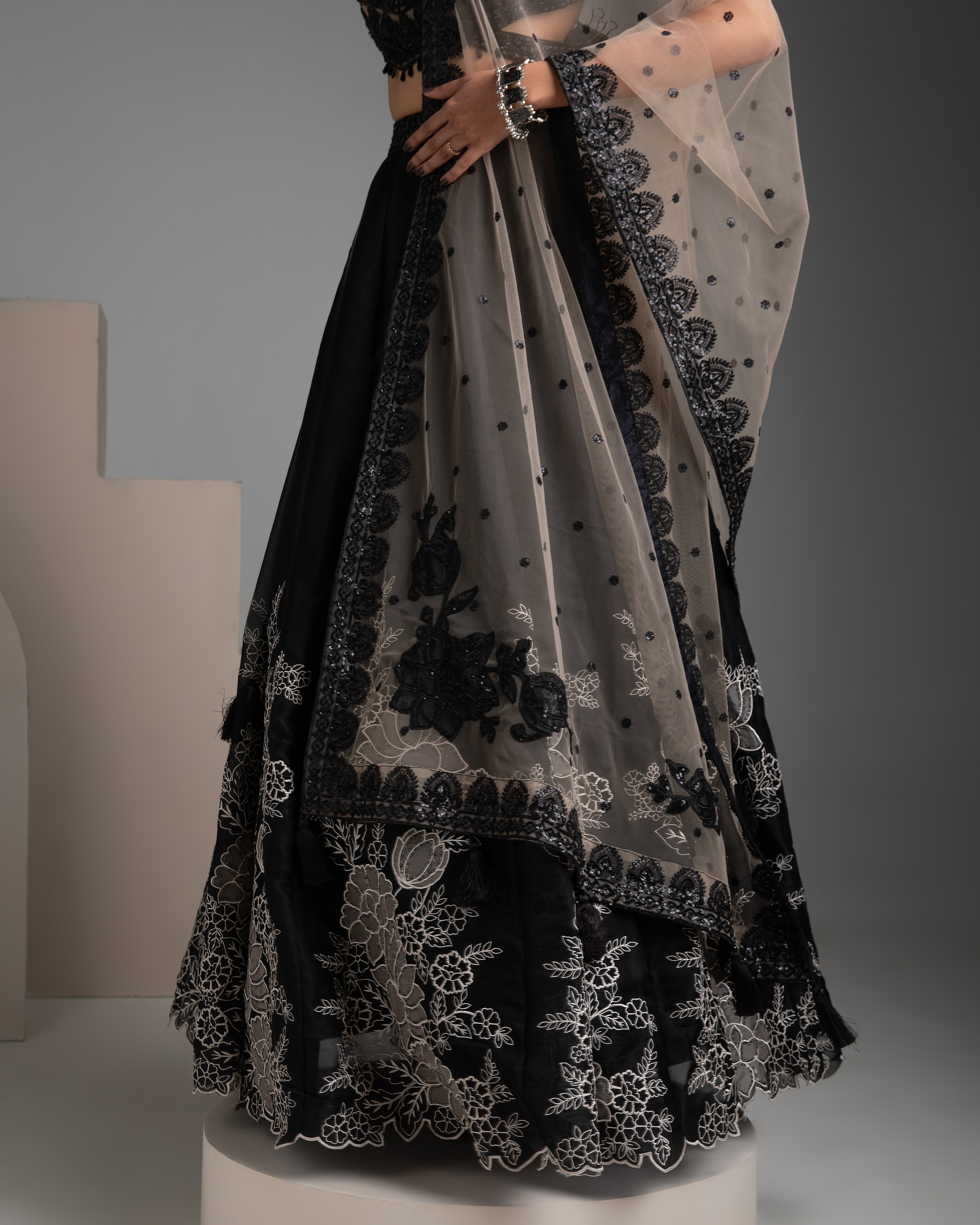 Black Lehenga Set - Mokshaa