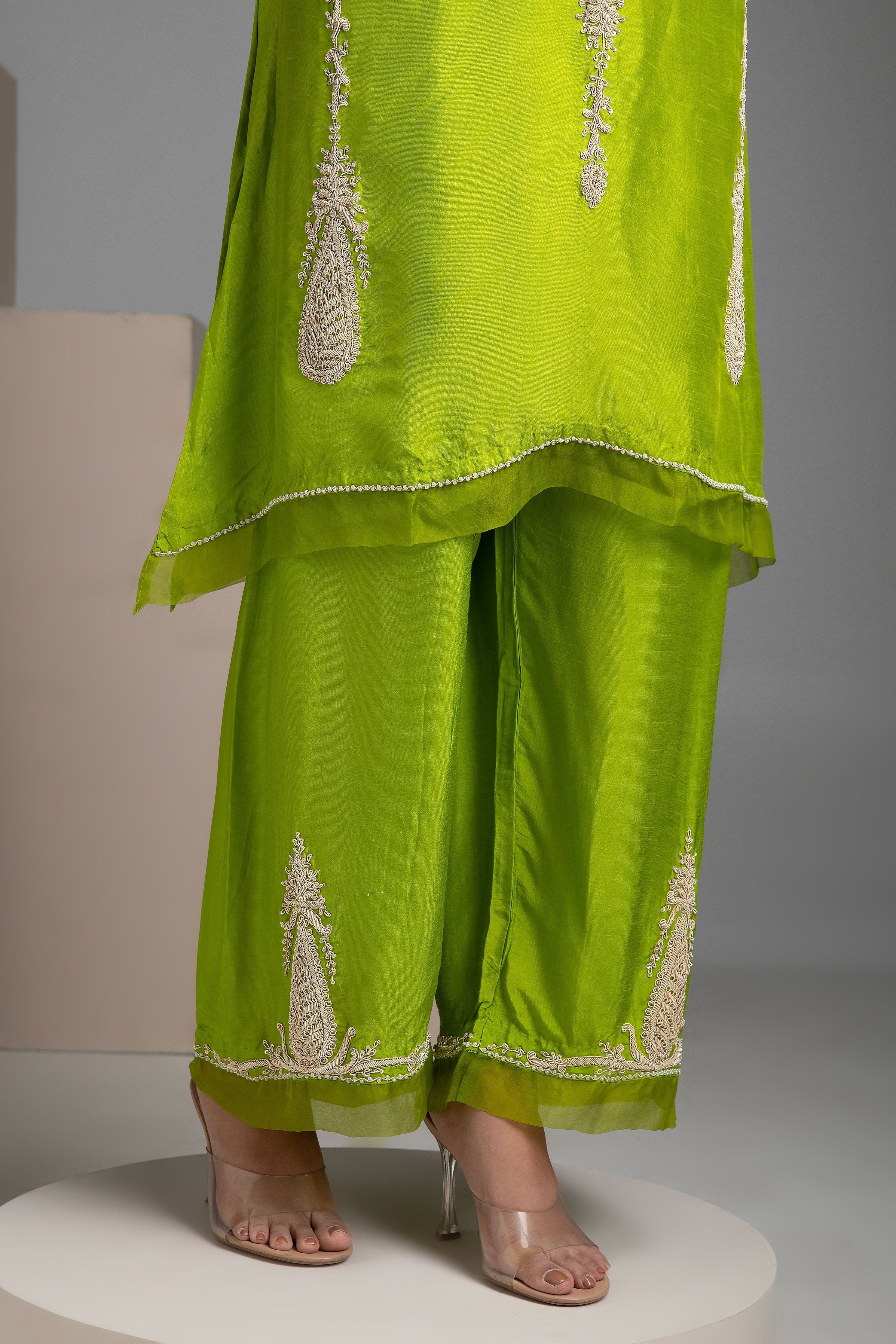 Parrot Green Salwar Set - Mokshaa