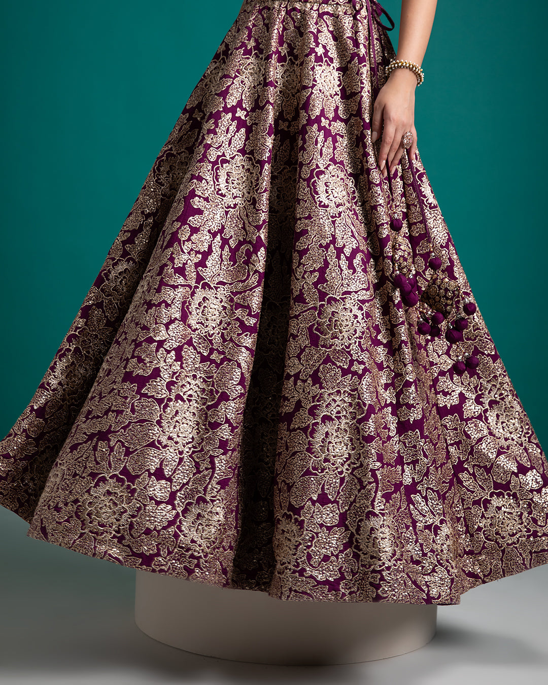 Rich Plum Lehenga Set - Mokshaa