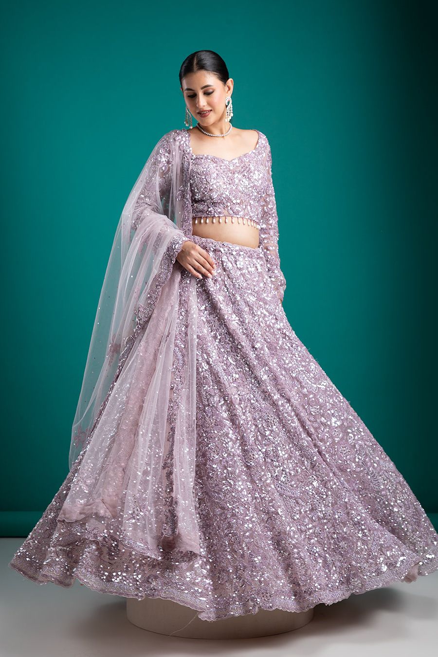 Lavender Lehenga Set - Mokshaa