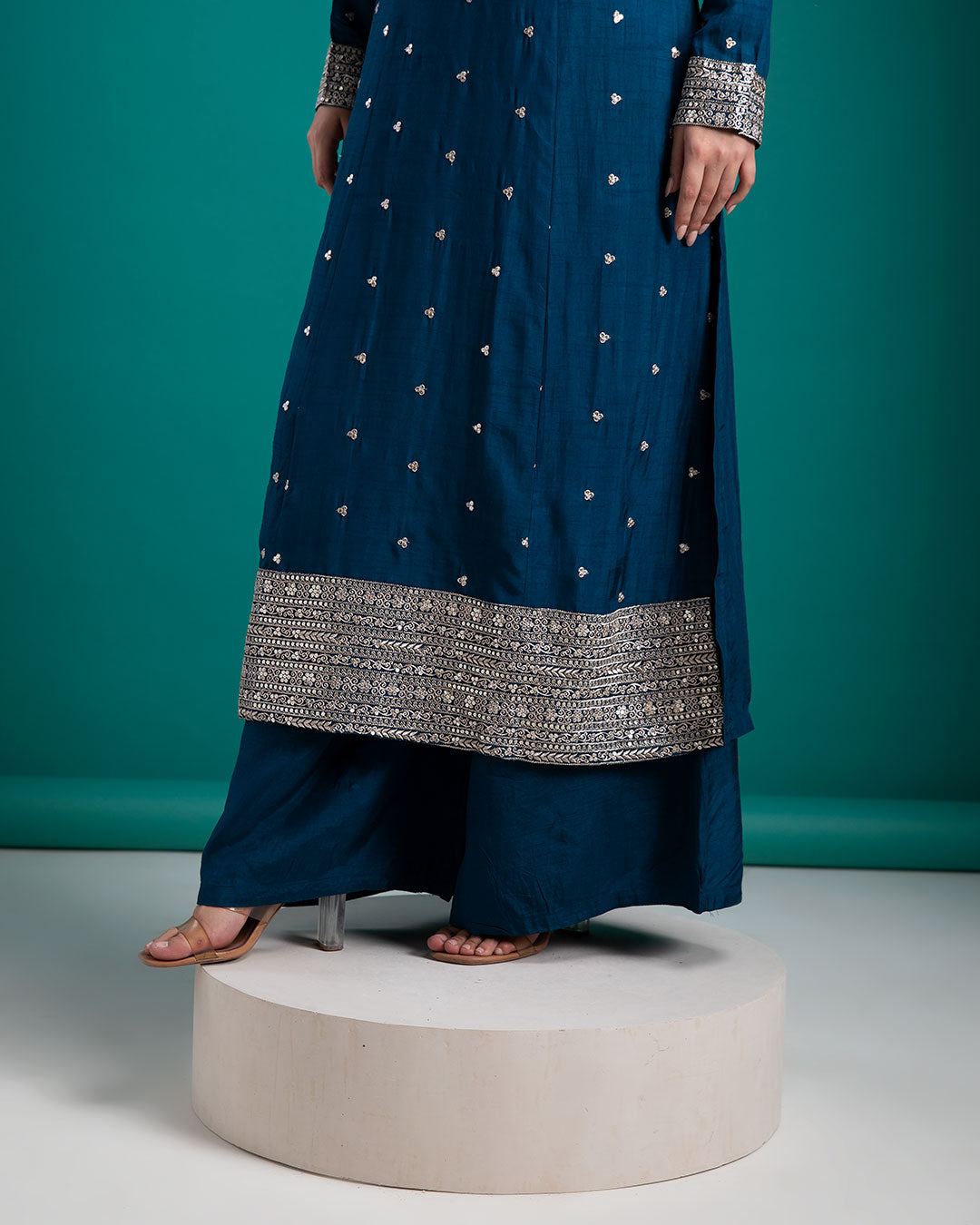 Navy Blue Salwar set - Mokshaa