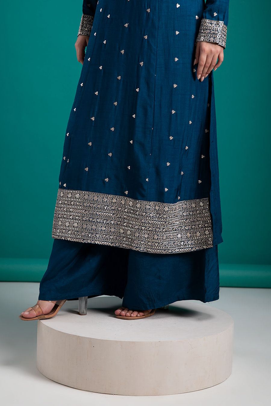 Navy Blue Salwar set - Mokshaa