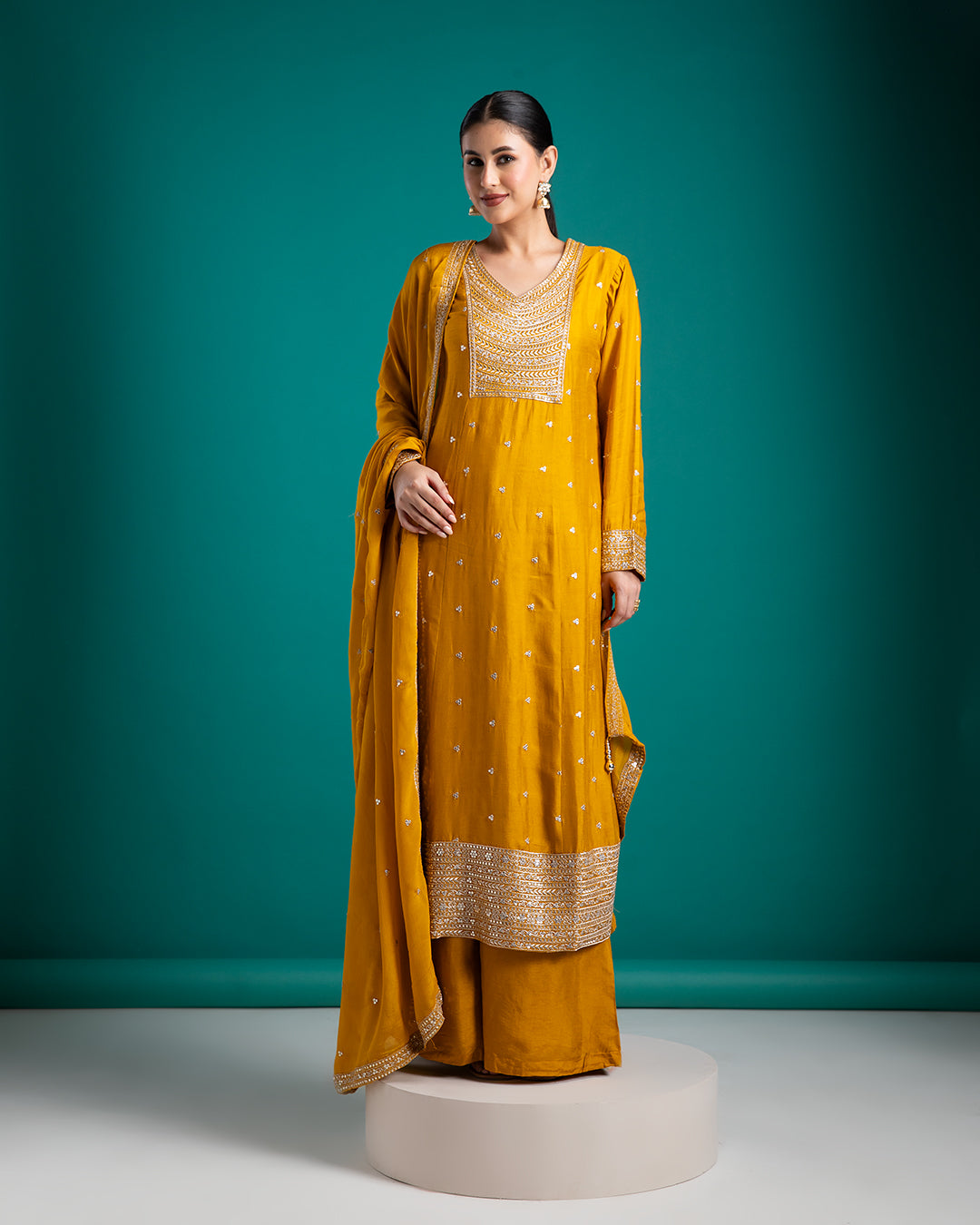 Mustard Yellow Salwar set - Mokshaa