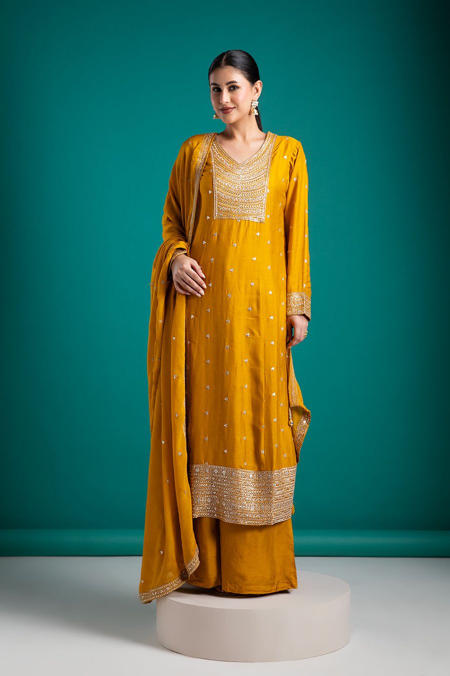 Mustard Yellow Salwar set - Mokshaa