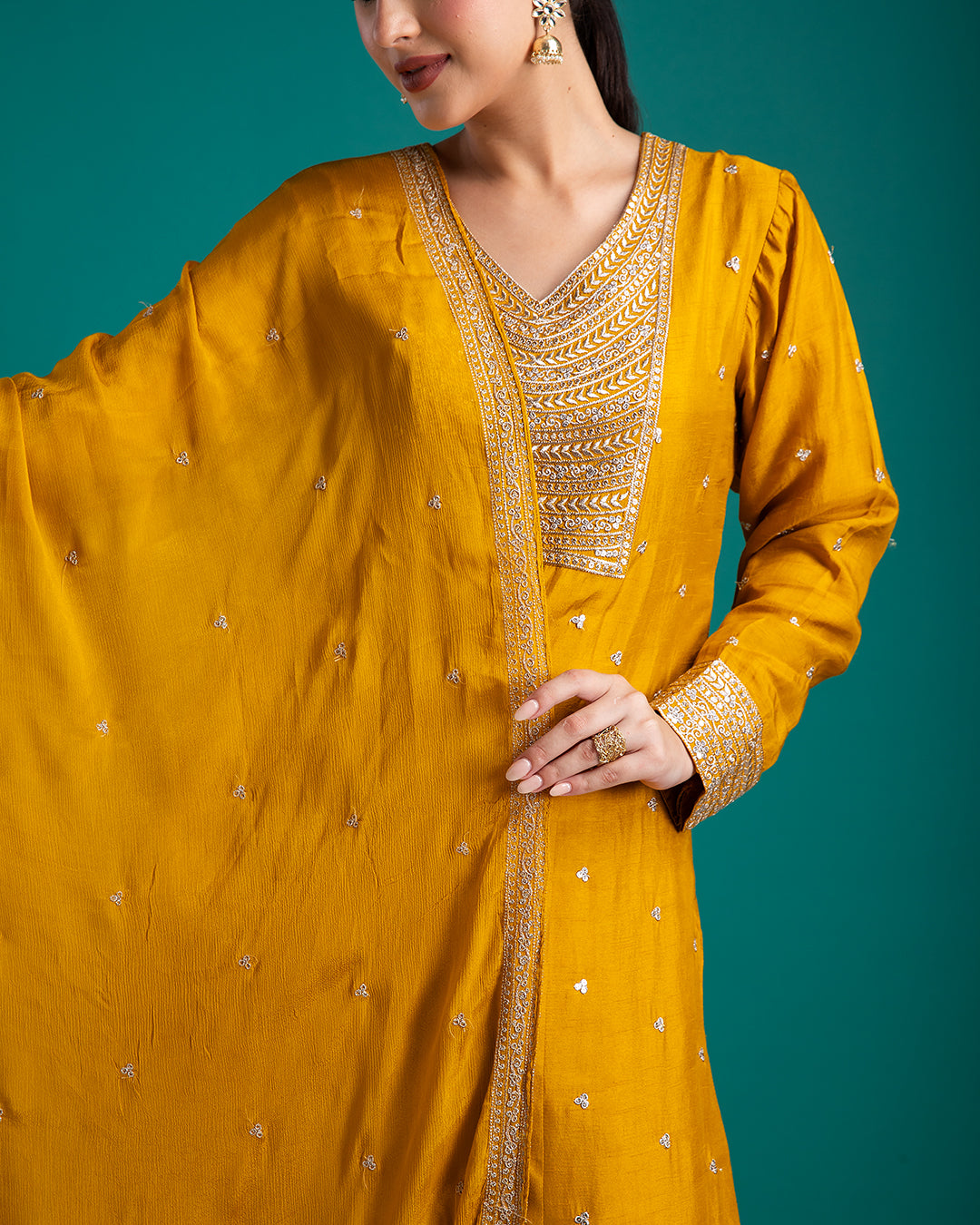 Mustard Yellow Salwar set - Mokshaa