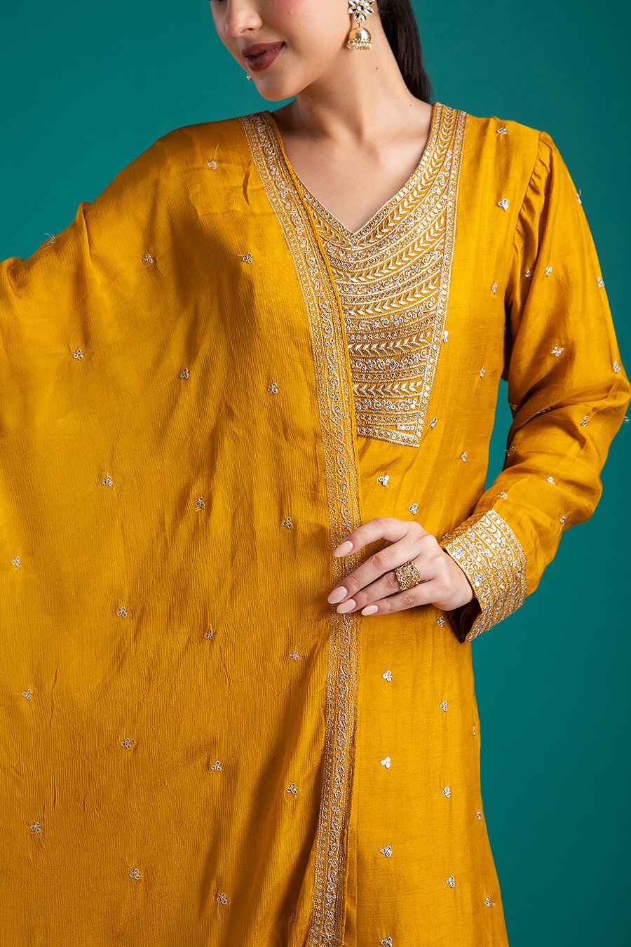 Mustard Yellow Salwar set - Mokshaa