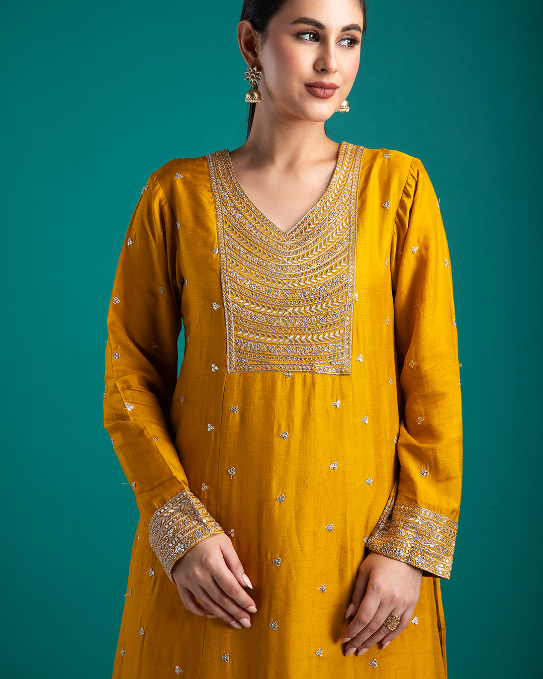 Mustard Yellow Salwar set - Mokshaa