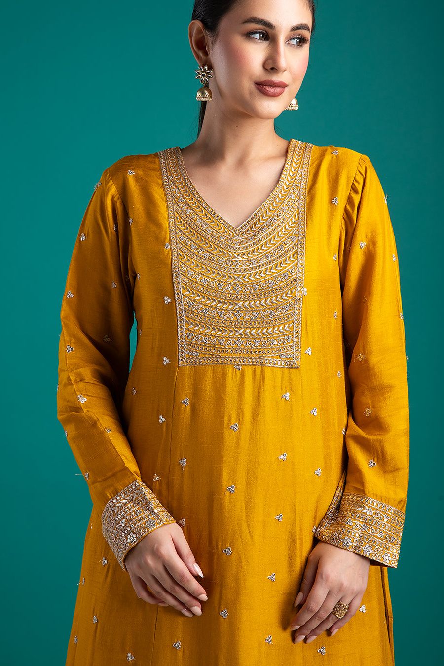 Mustard Yellow Salwar set - Mokshaa