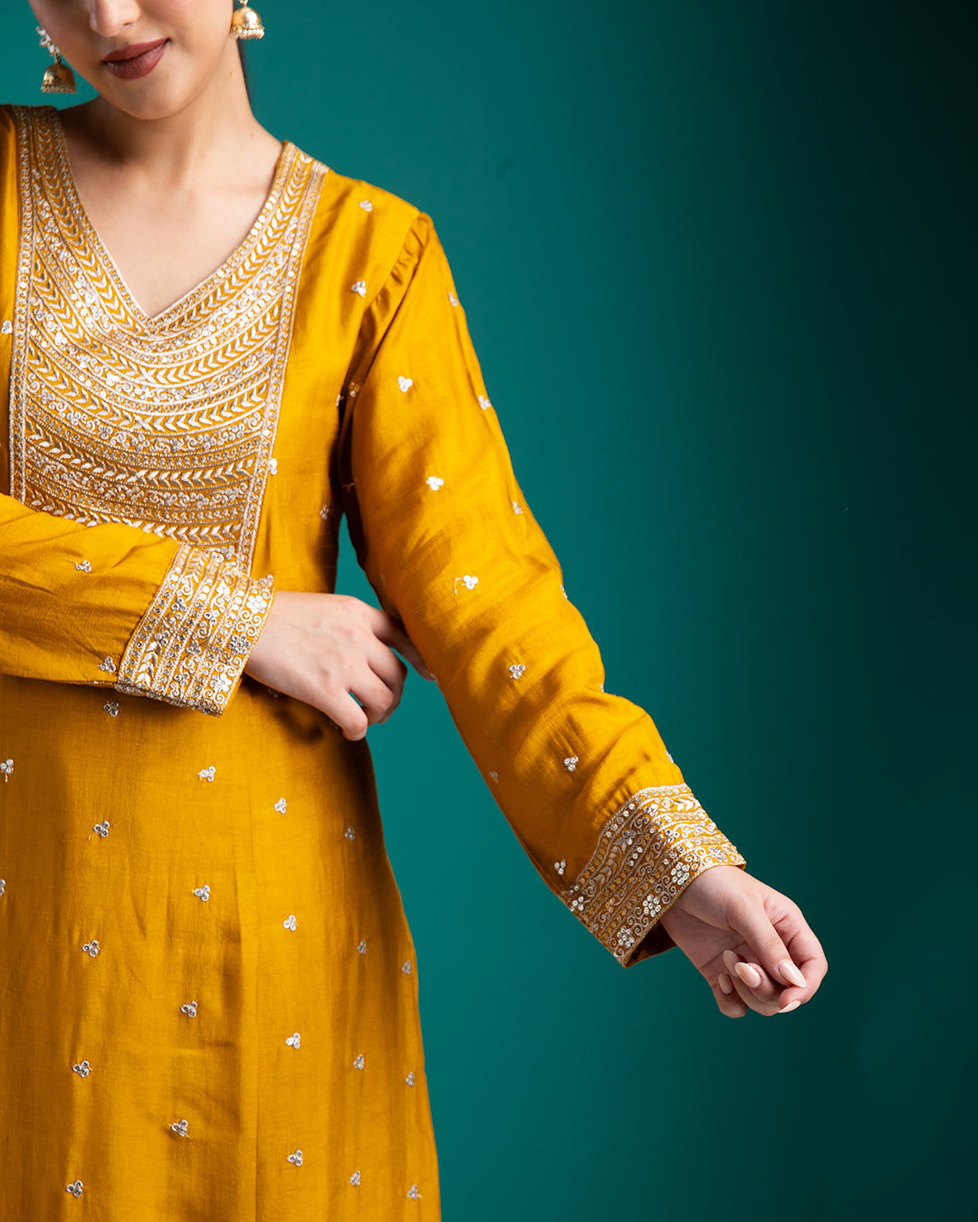 Mustard Yellow Salwar set - Mokshaa