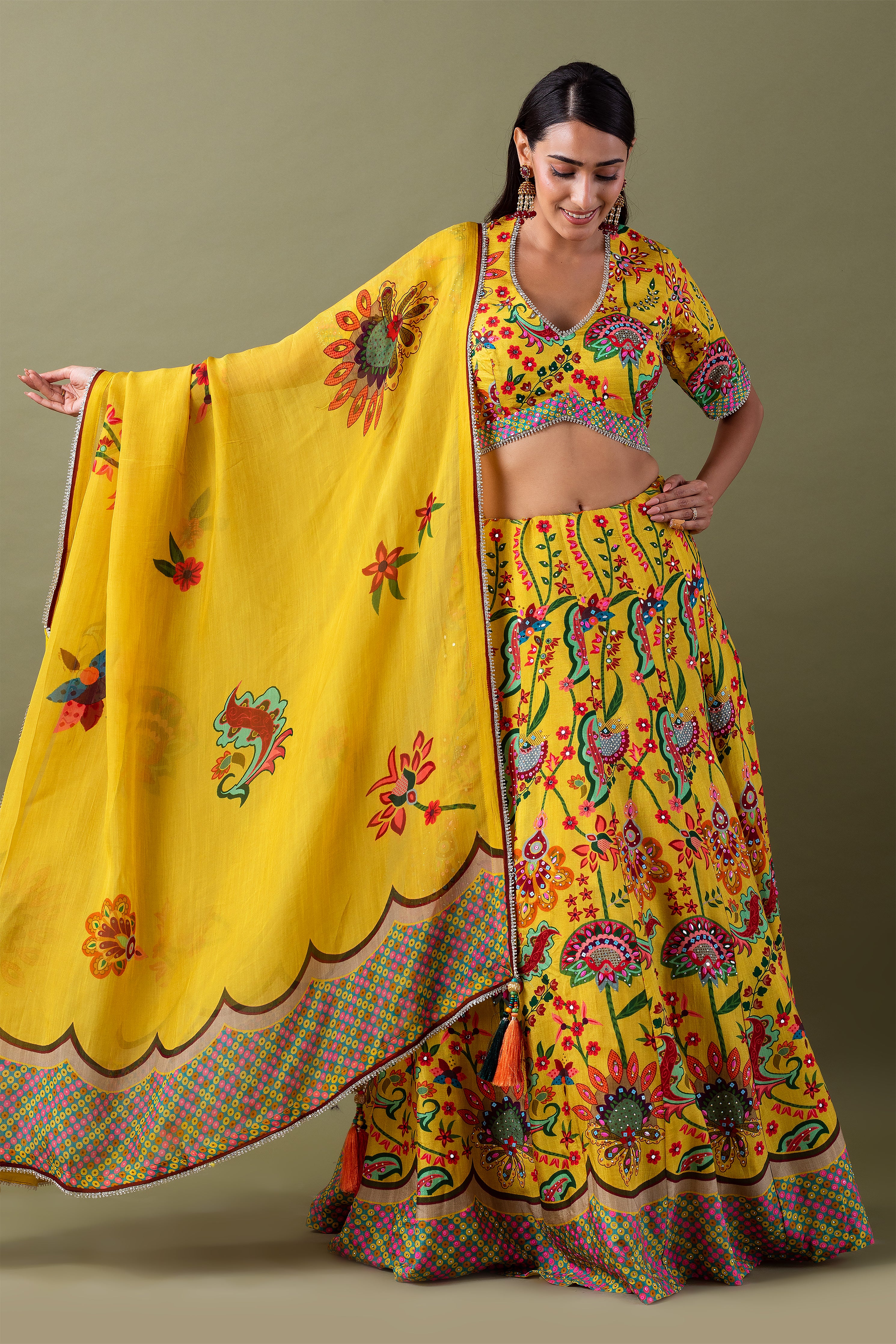 Yellow Lehenga Set - Mokshaa