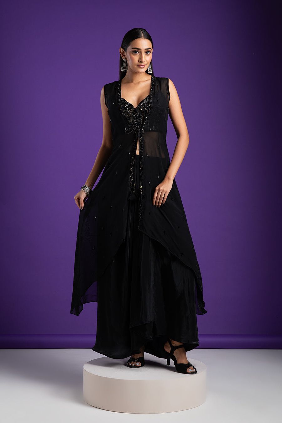 Black Indo-Western Set - Mokshaa