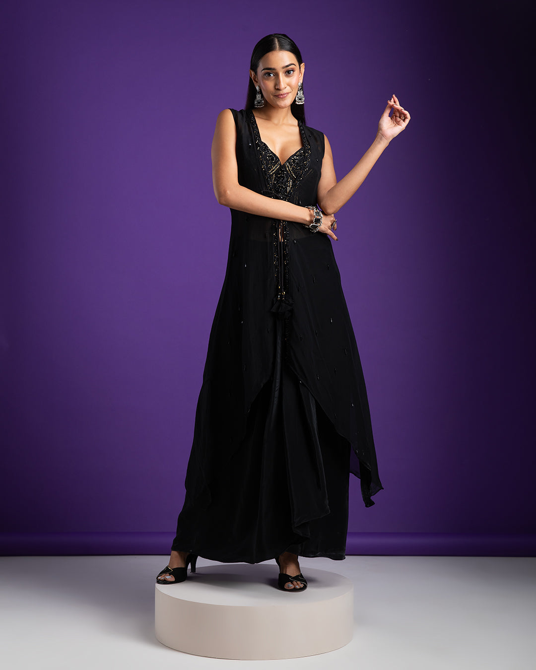 Black Indo-Western Set - Mokshaa