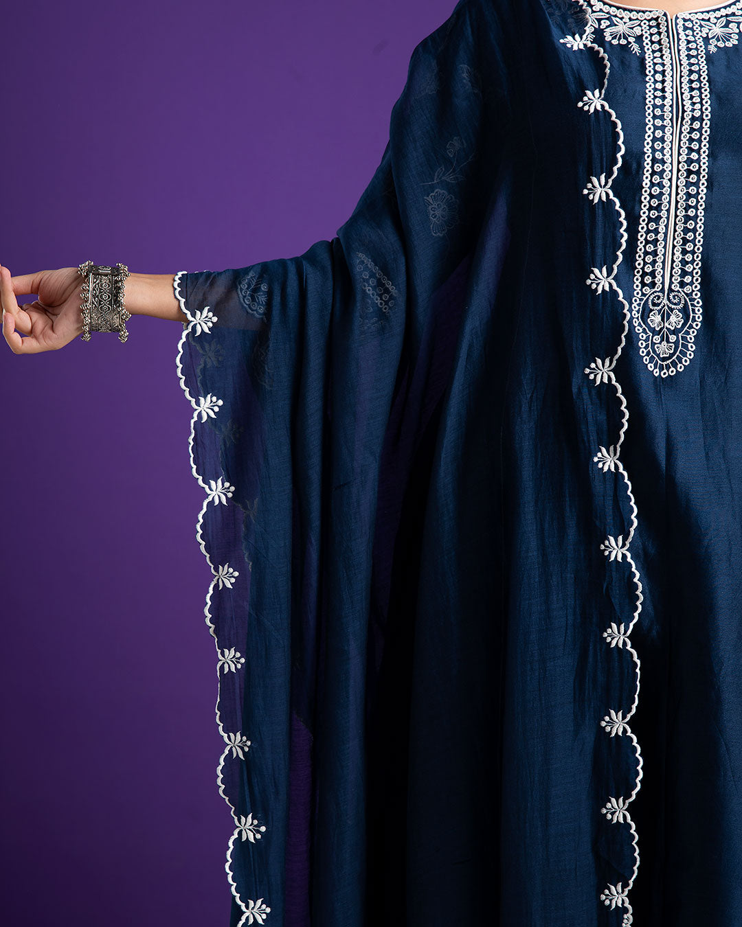 Navy Blue Kurta Set - Mokshaa