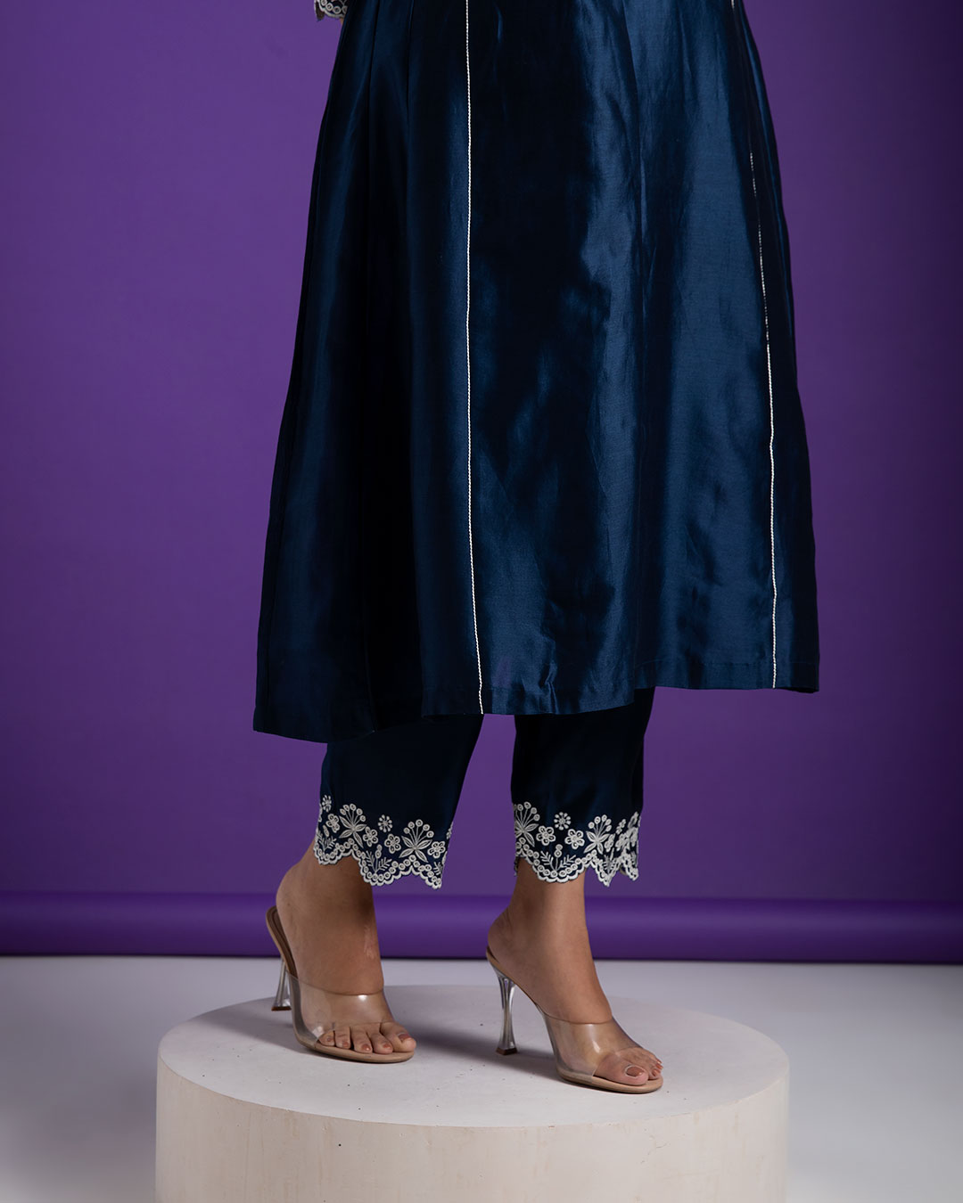 Navy Blue Kurta Set - Mokshaa