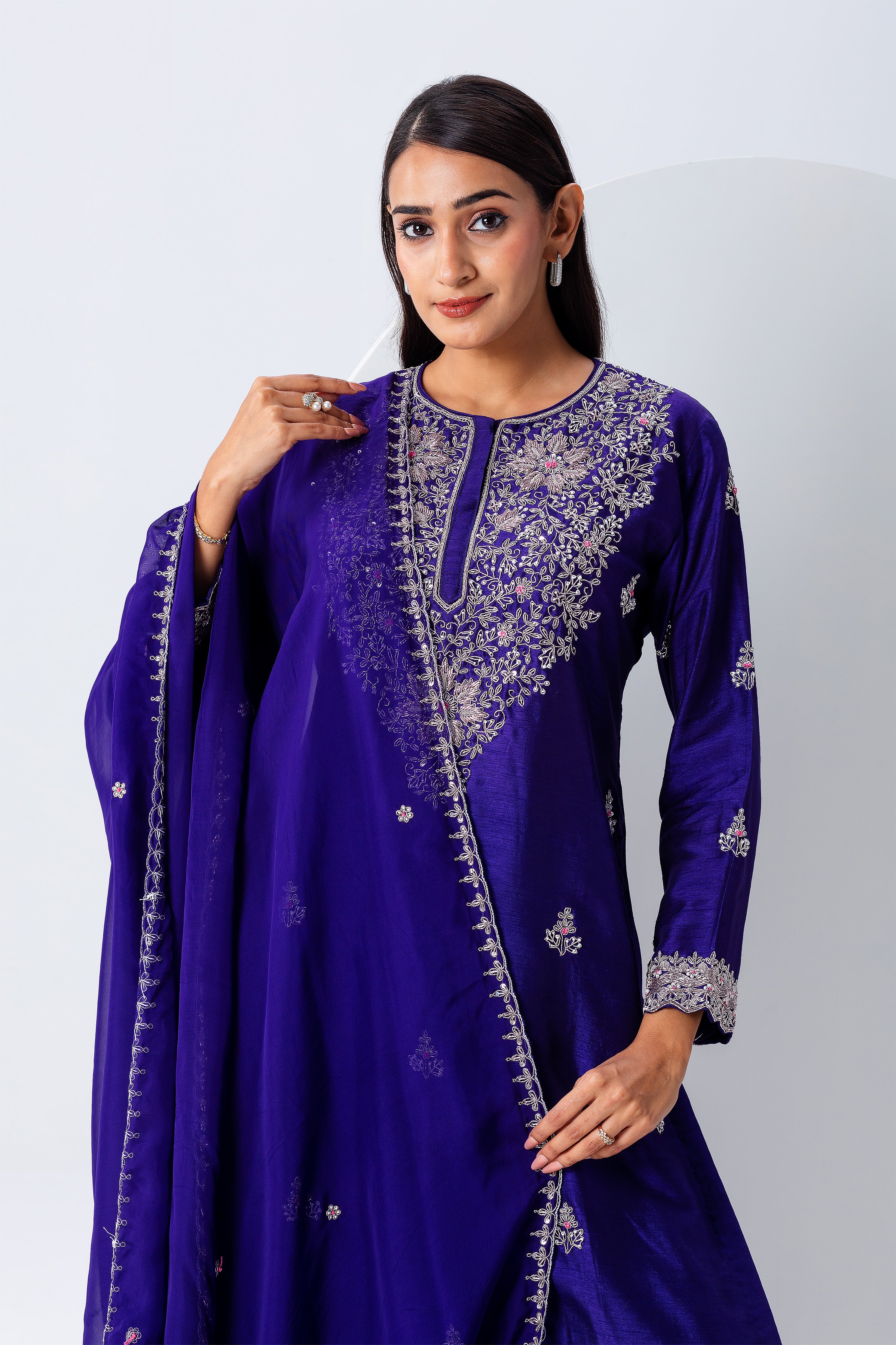 Royal Blue Sharara Set