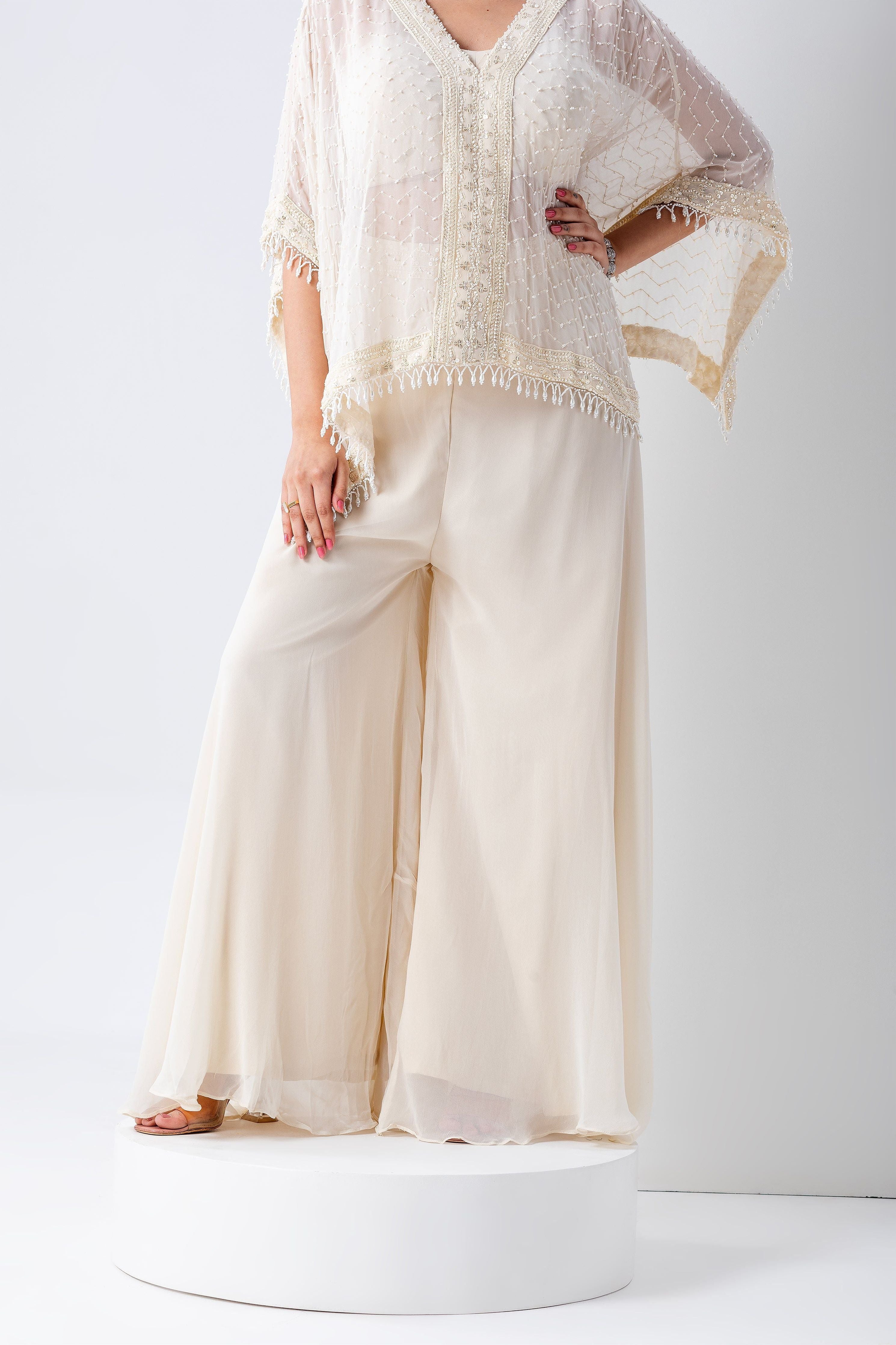 Ivory Cape Set - Mokshaa