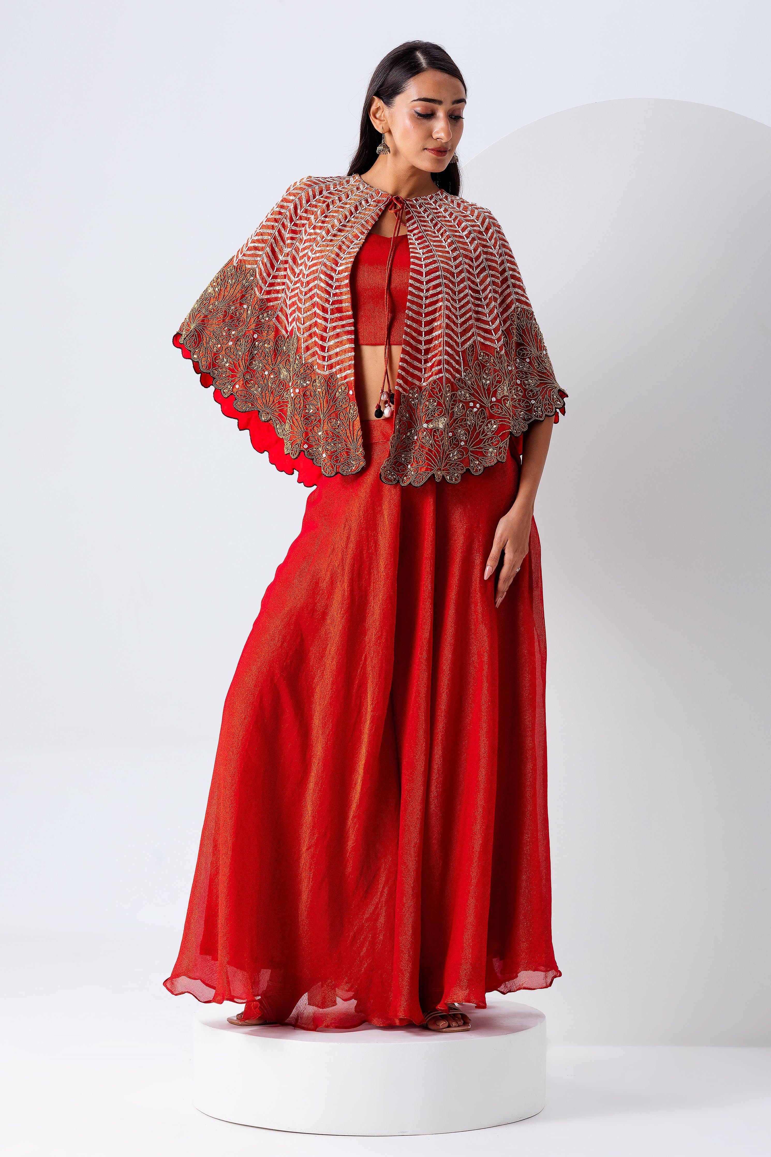 Red Cape Set - Mokshaa