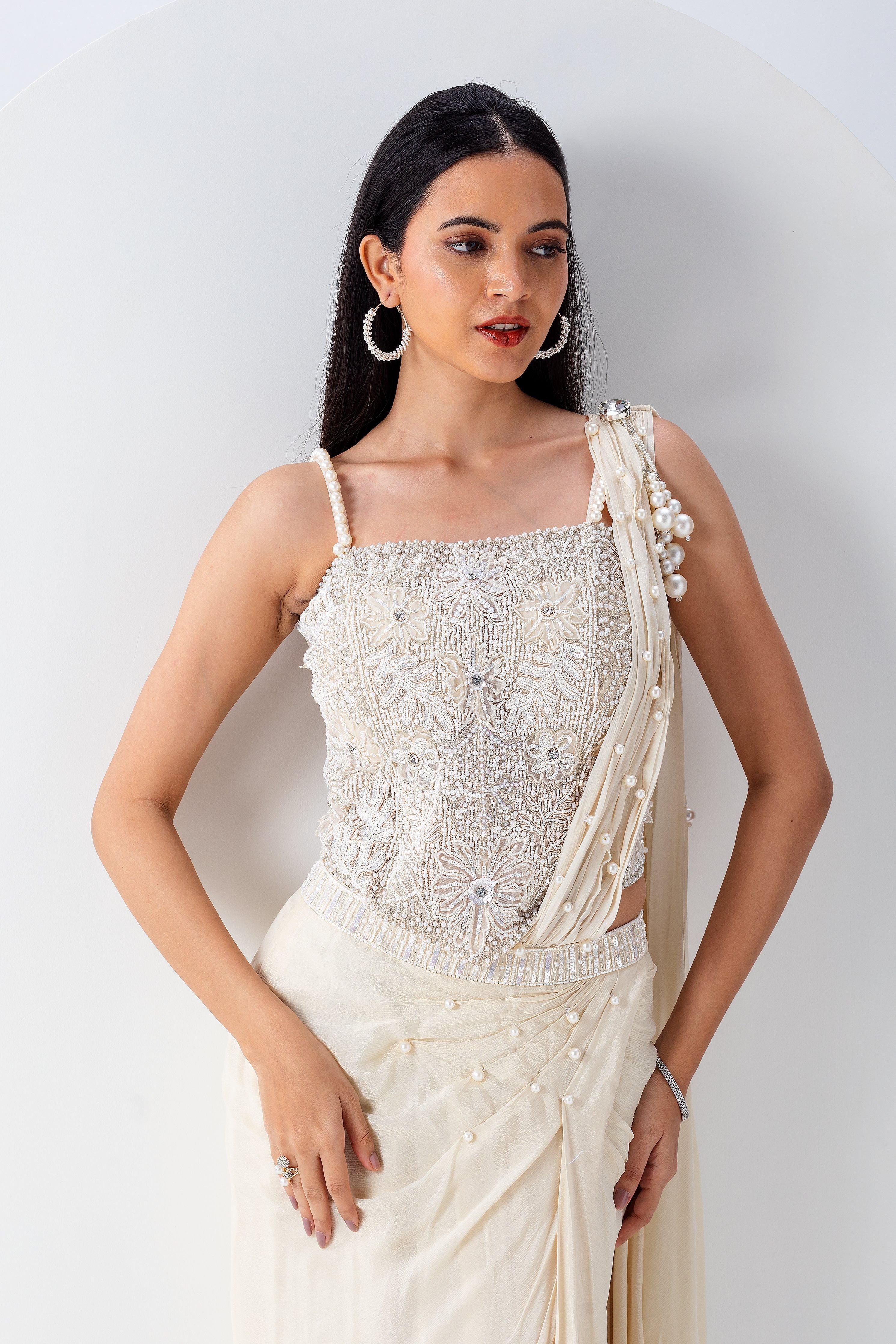 Ivory Drape Set - Mokshaa