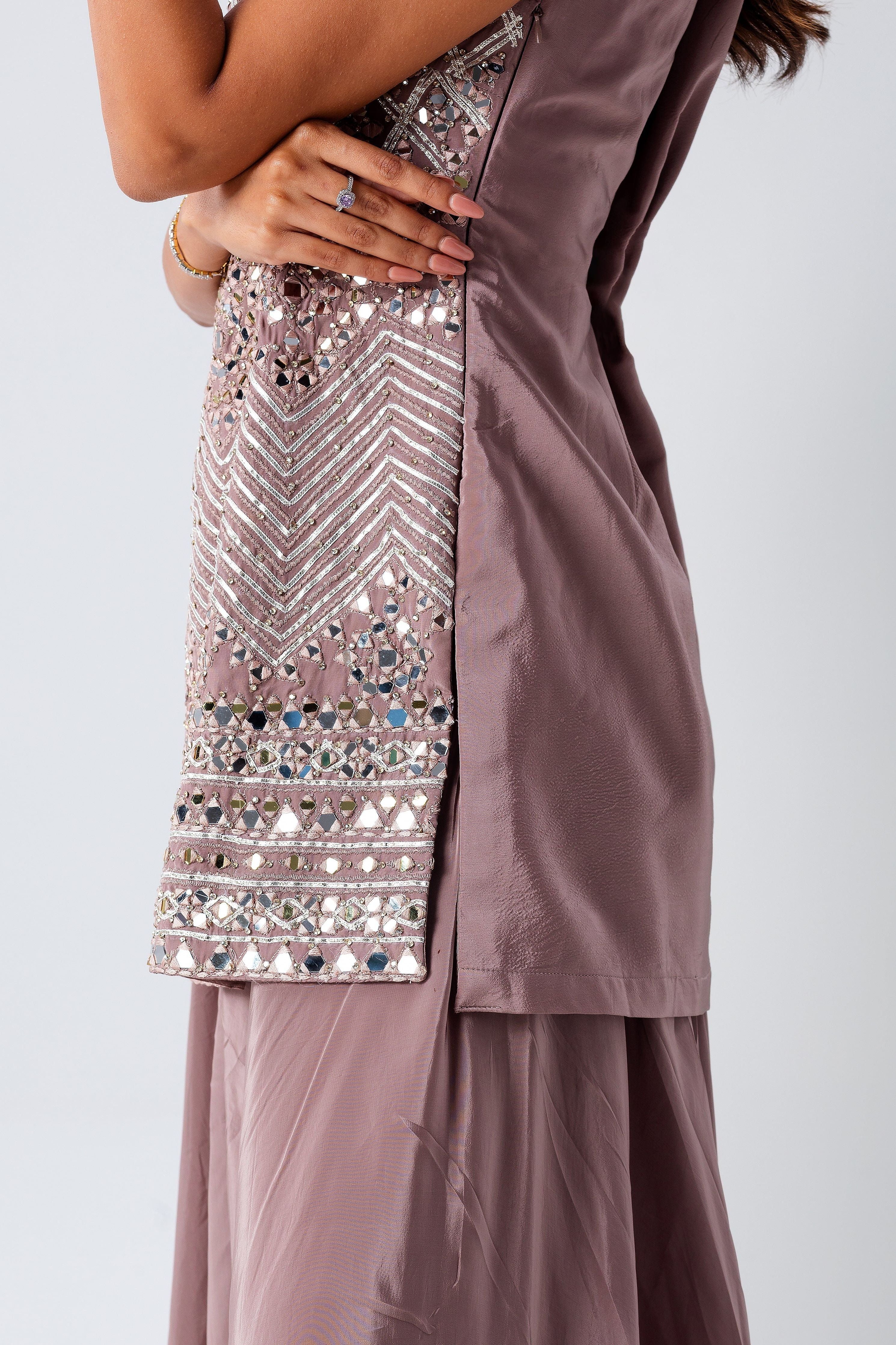 Mauve Sharara Set - Mokshaa