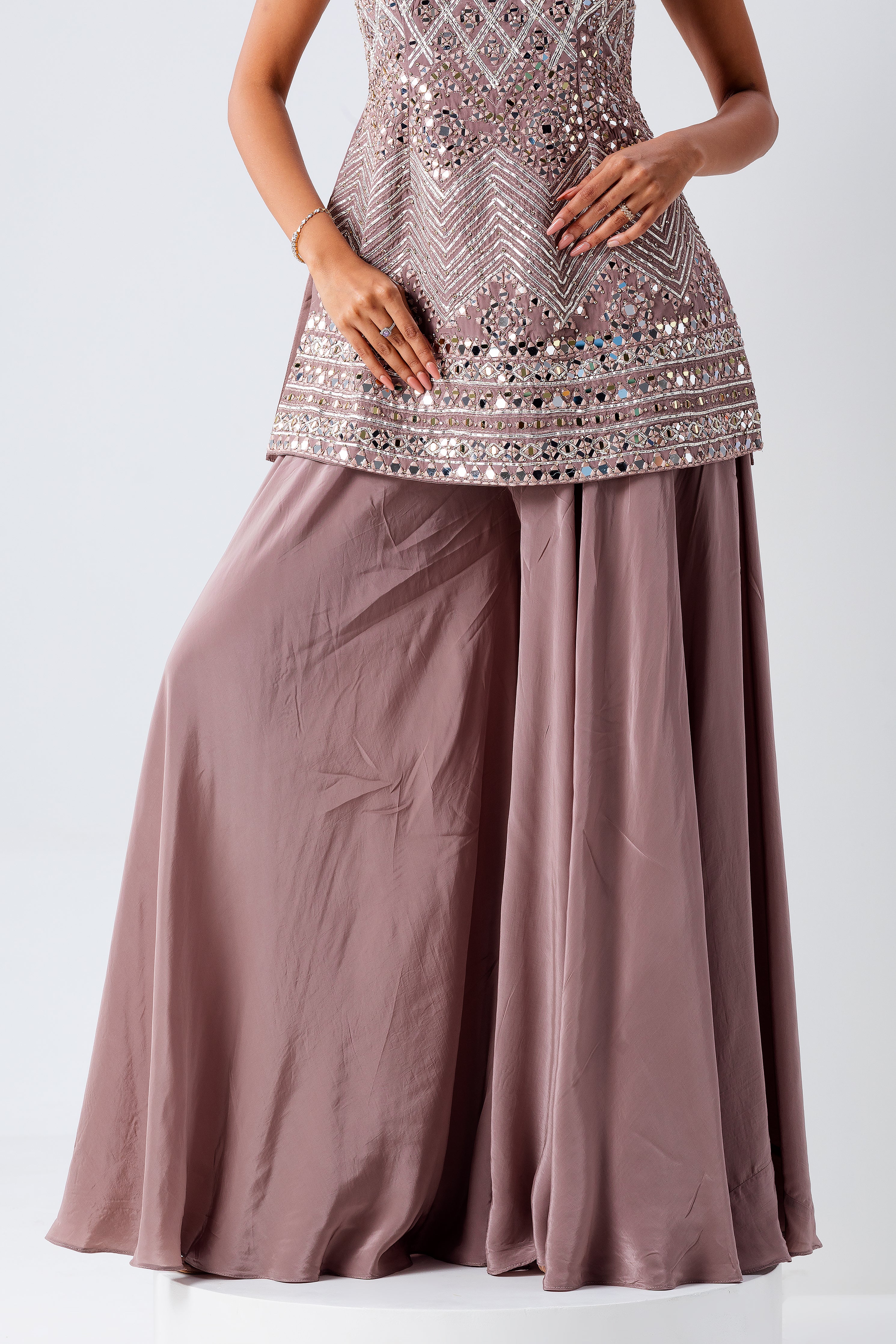 Mauve Sharara Set