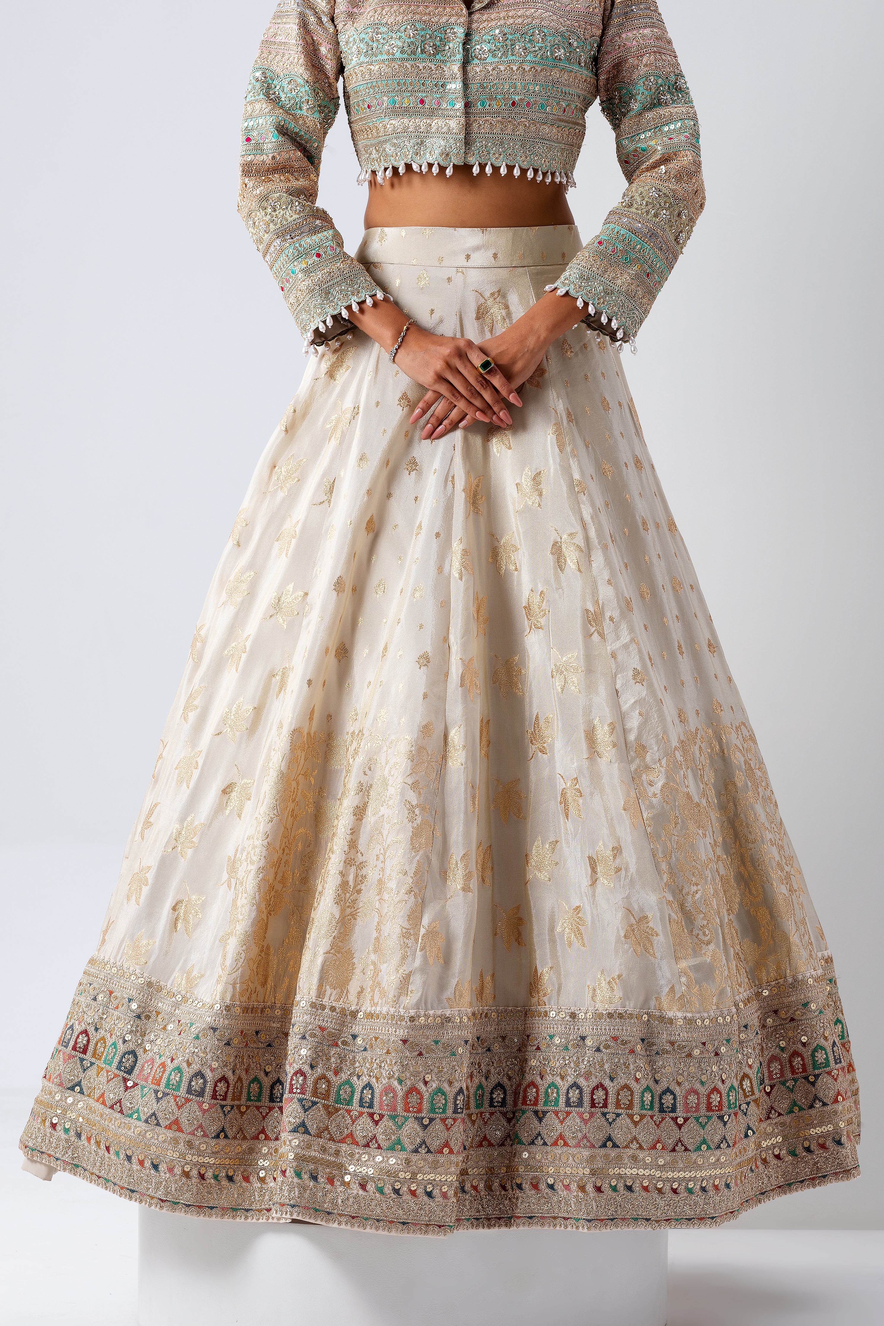 Ivory Lehenga Set