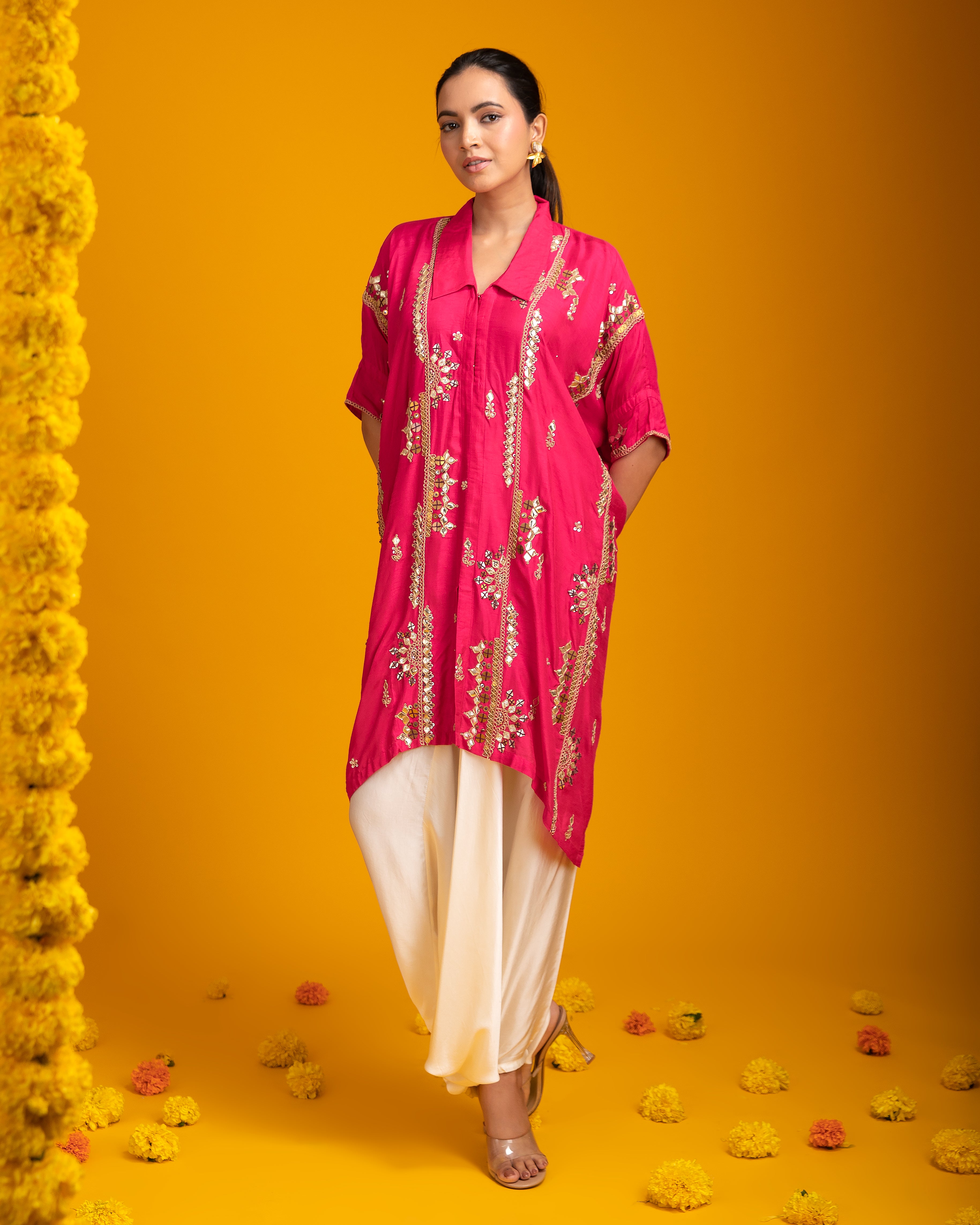 Pink Silk Indo-western - Mokshaa