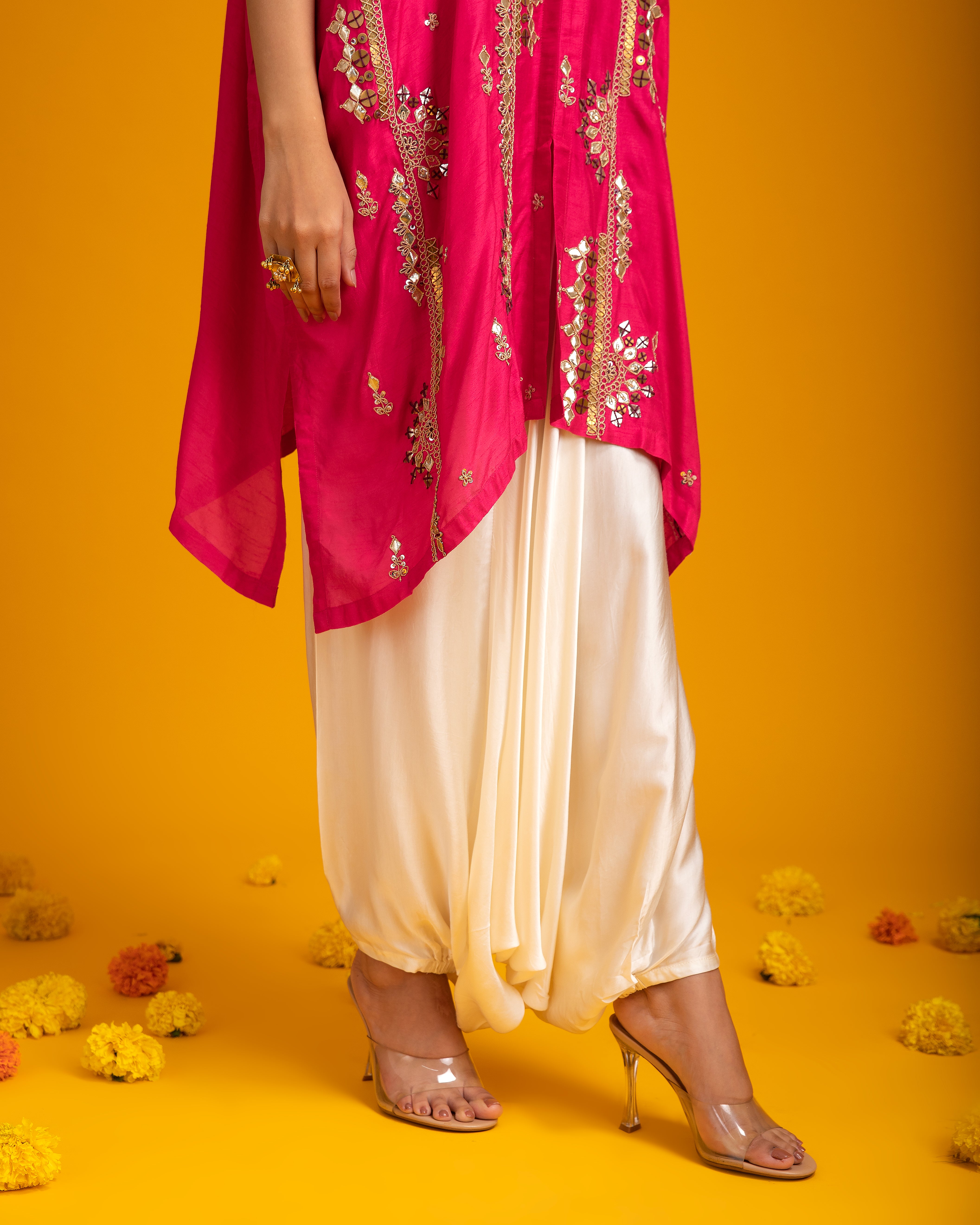 Pink Silk Indo-western - Mokshaa