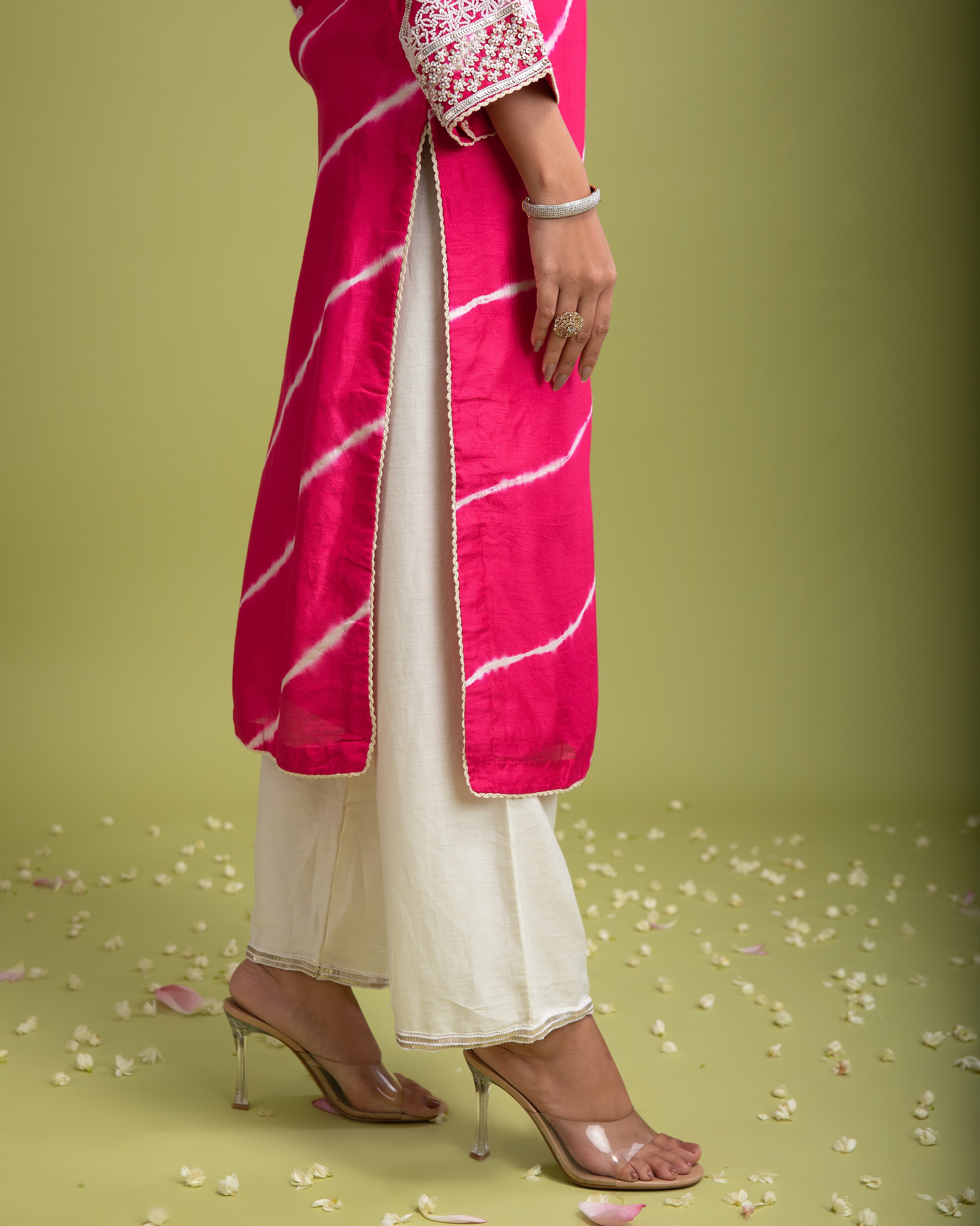 Pink Tie-Dye kurti set - Mokshaa